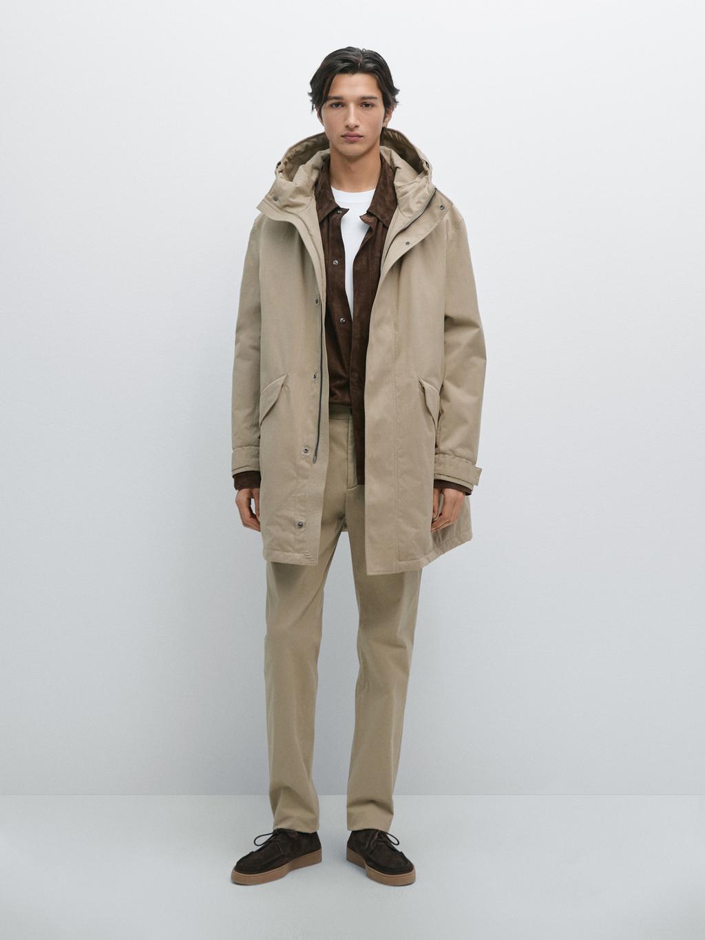 100% cotton slim fit trousers