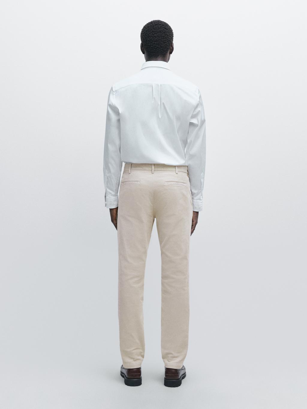 Slim fit corduroy trousers