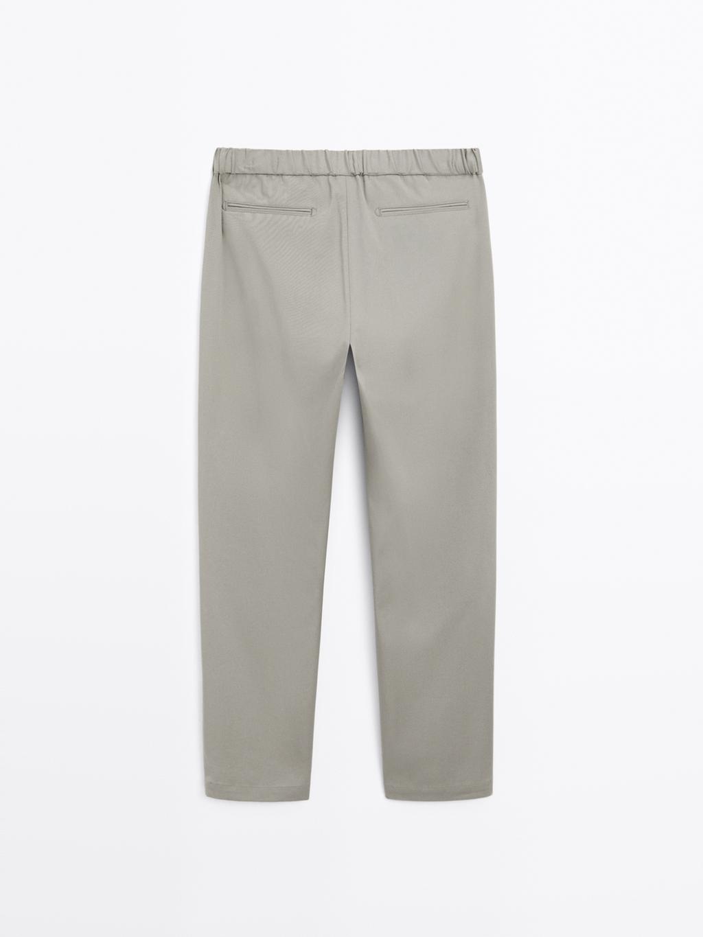 Cotton blend semi joggers