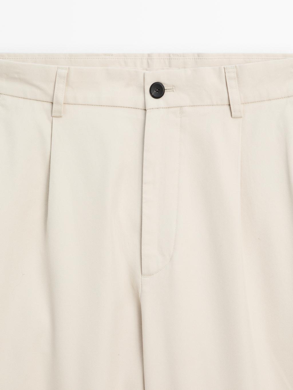 100% cotton relaxed fit trousers