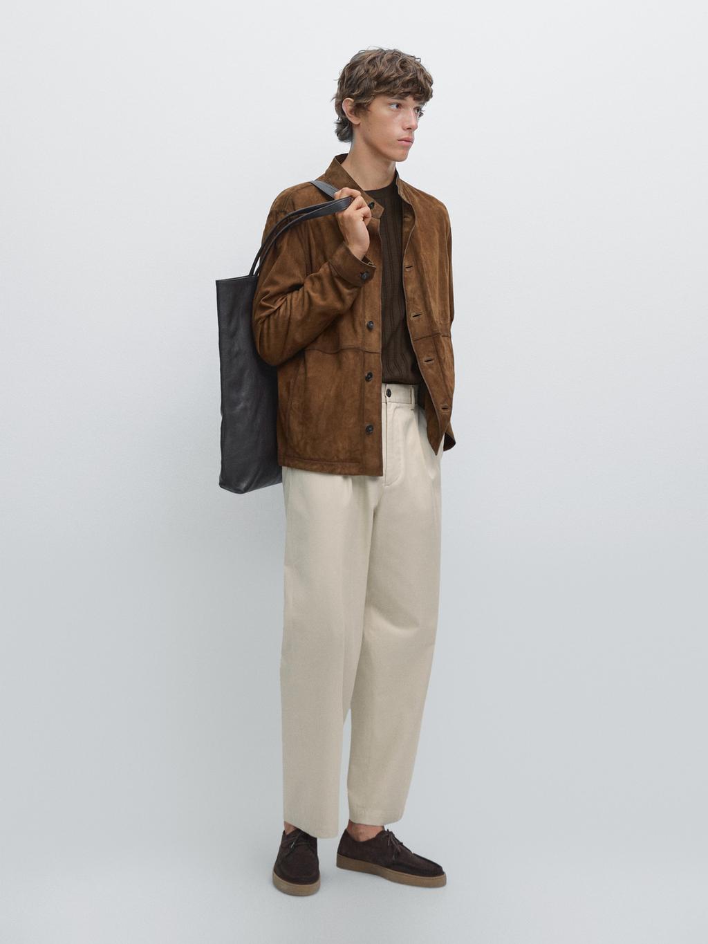 100% cotton relaxed fit trousers