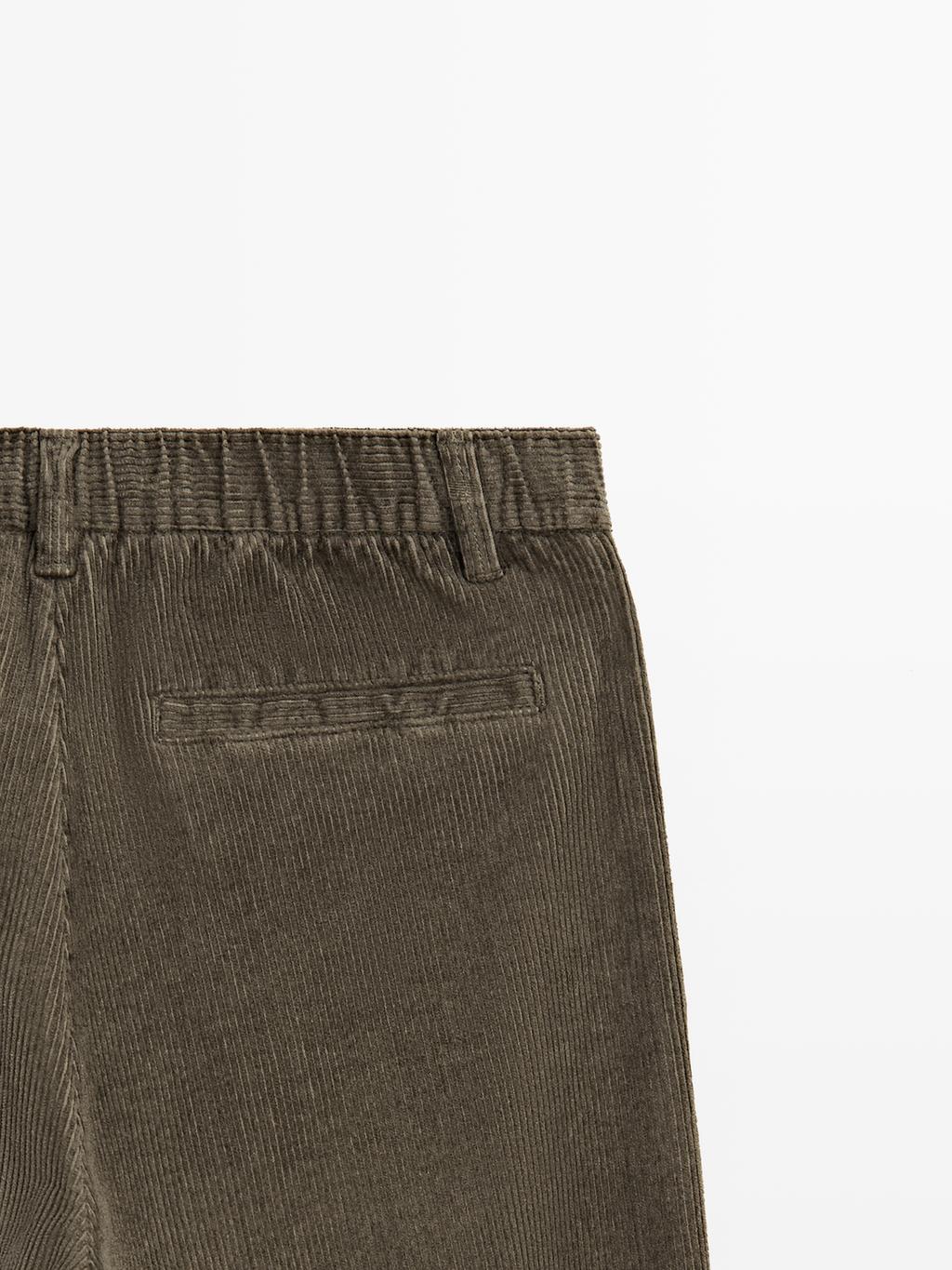 Straight-leg corduroy trousers