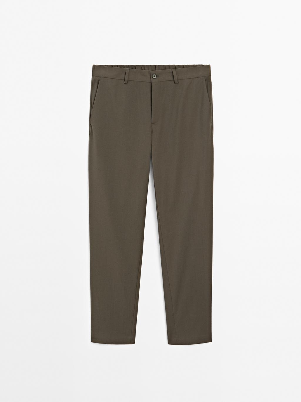 Total look wool blend trousers
