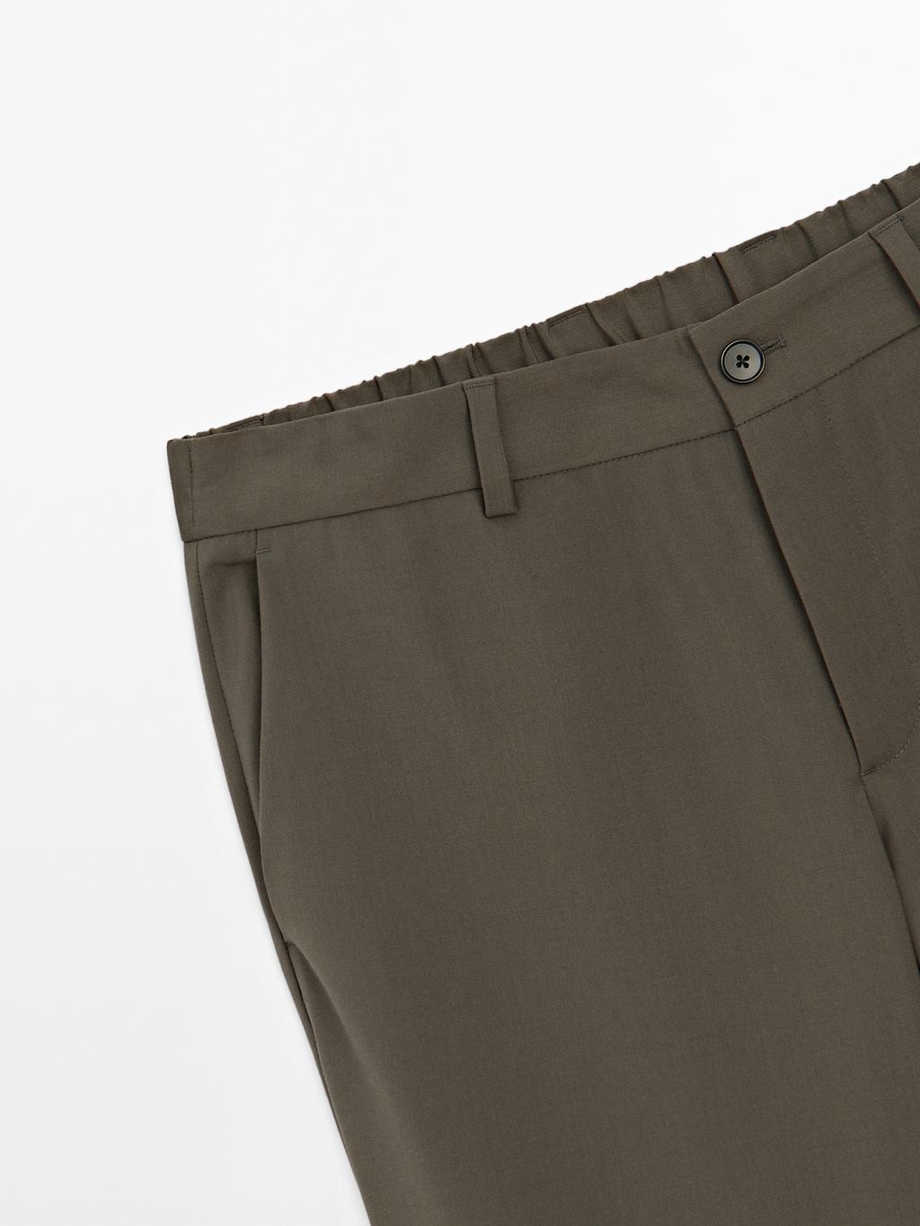 Total look wool blend trousers