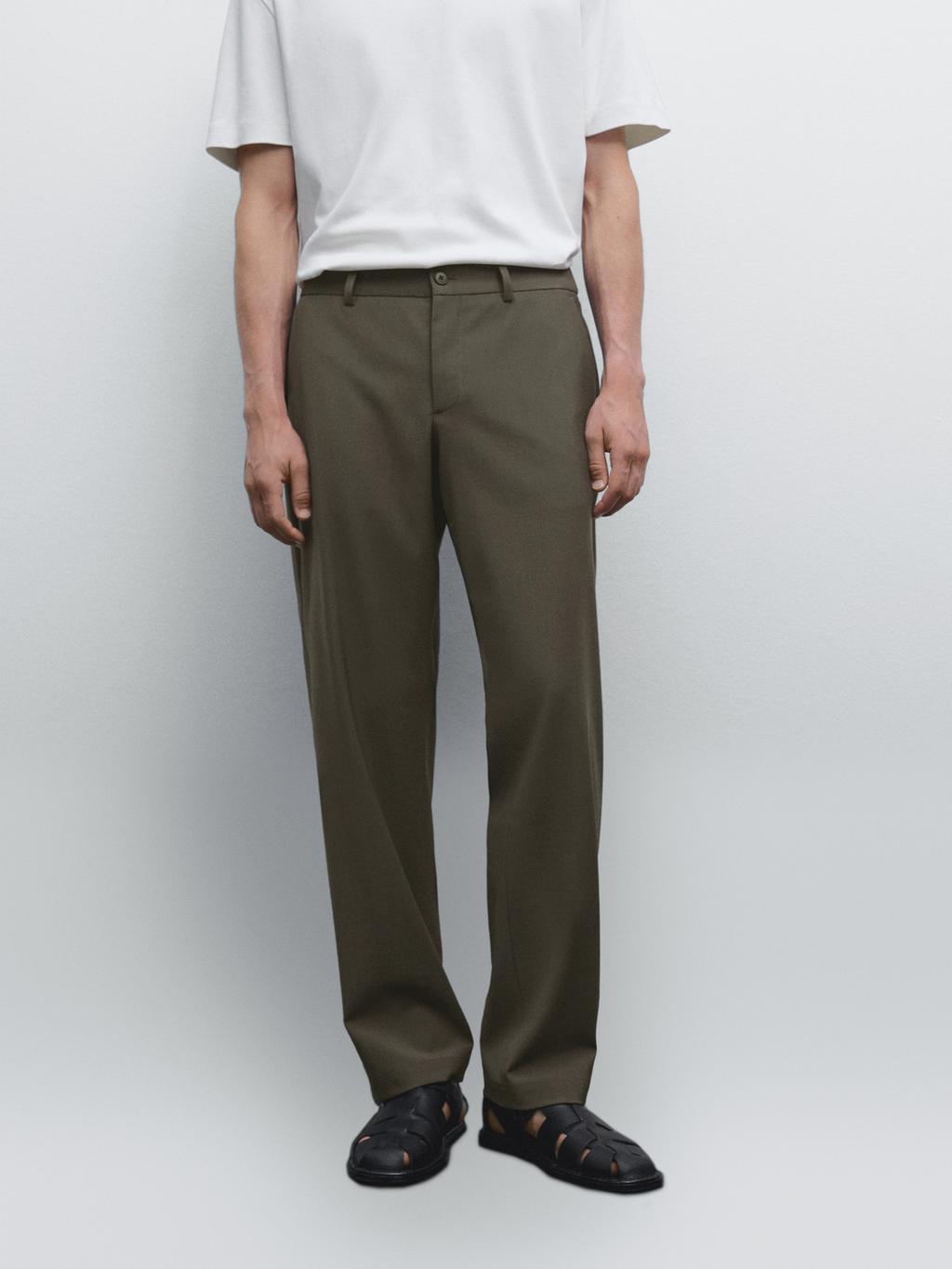 Total look wool blend trousers