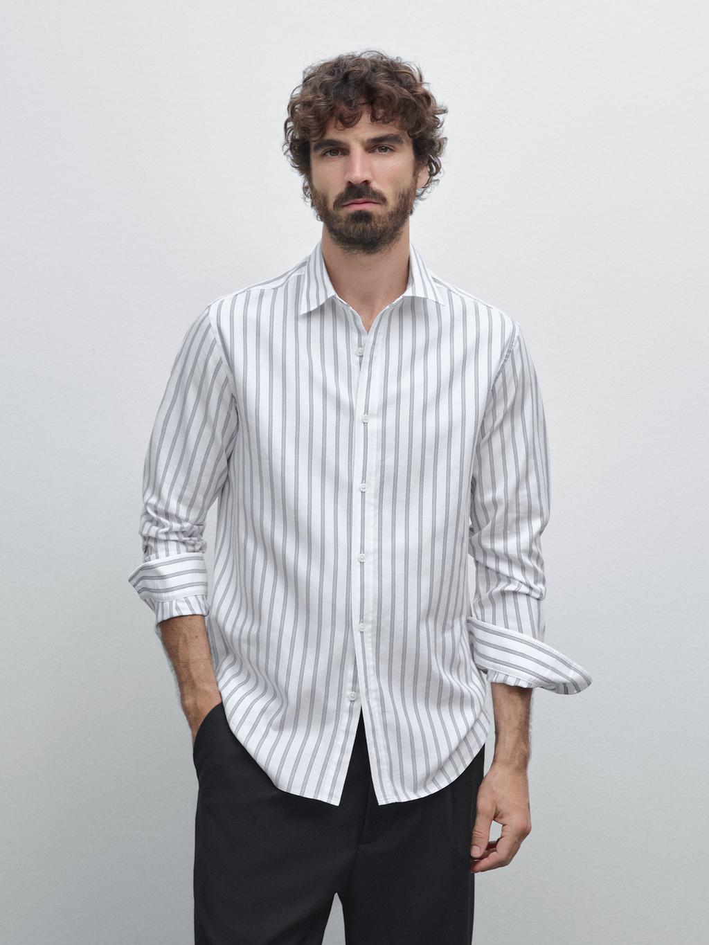 Slim fit 100% cotton shirt