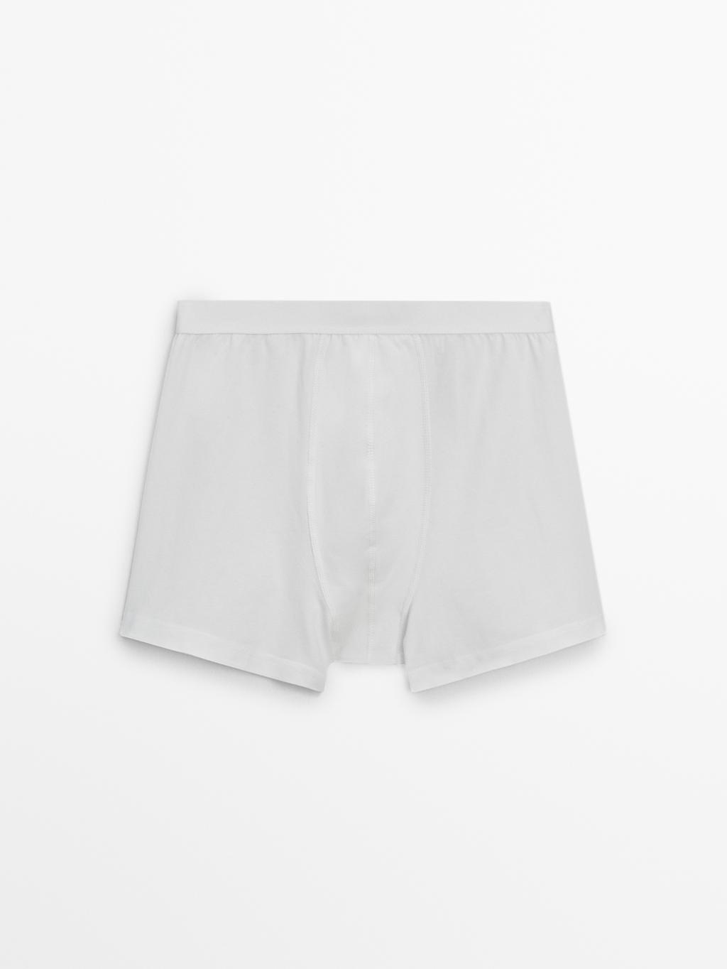 Plain cotton blend boxers