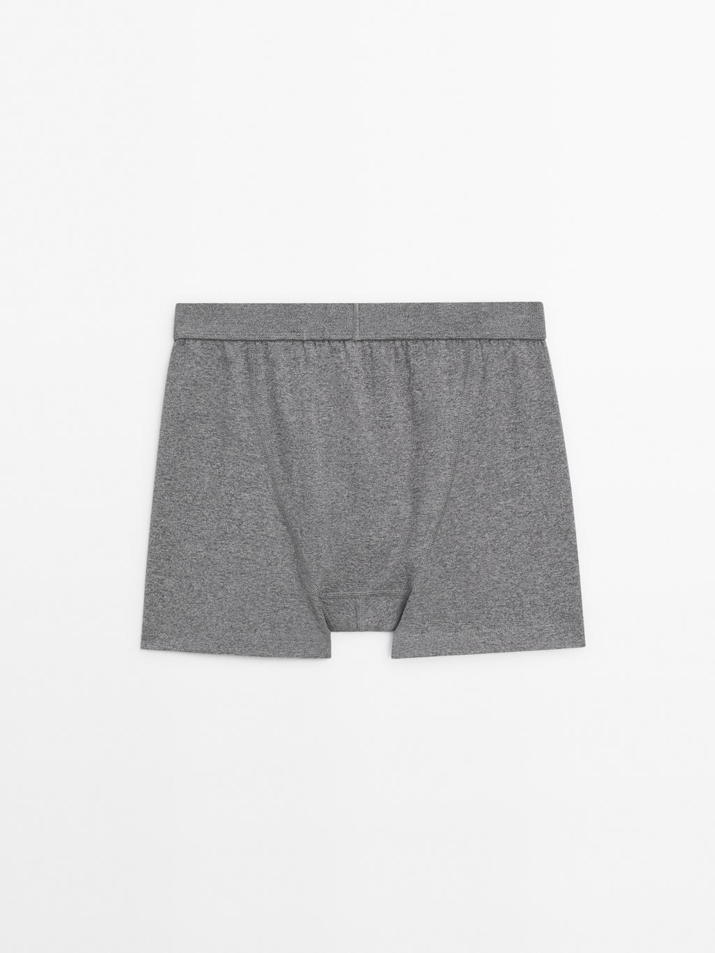 Plain cotton blend boxers