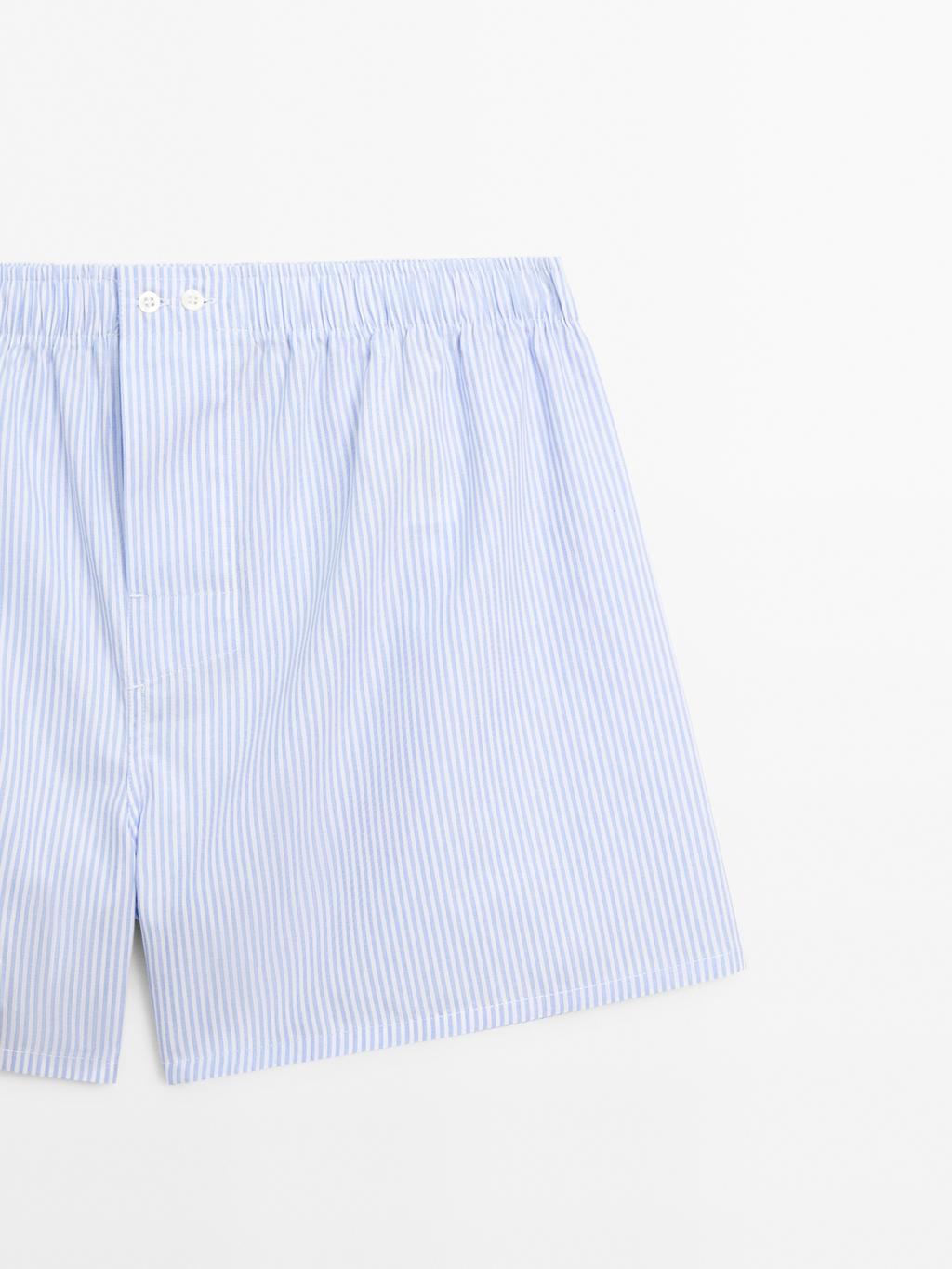 100% cotton striped boxers