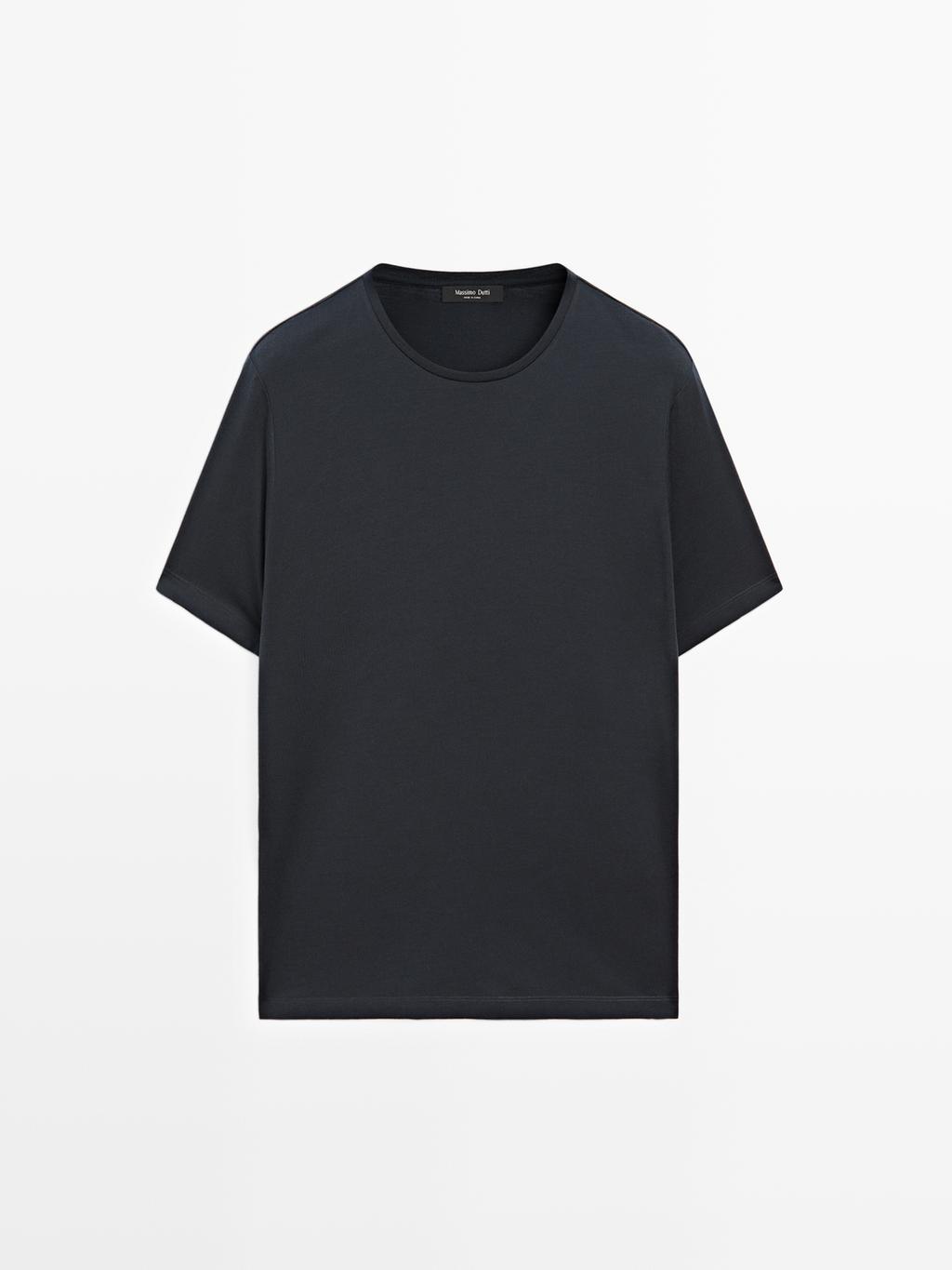 Short sleeve wool blend T-shirt
