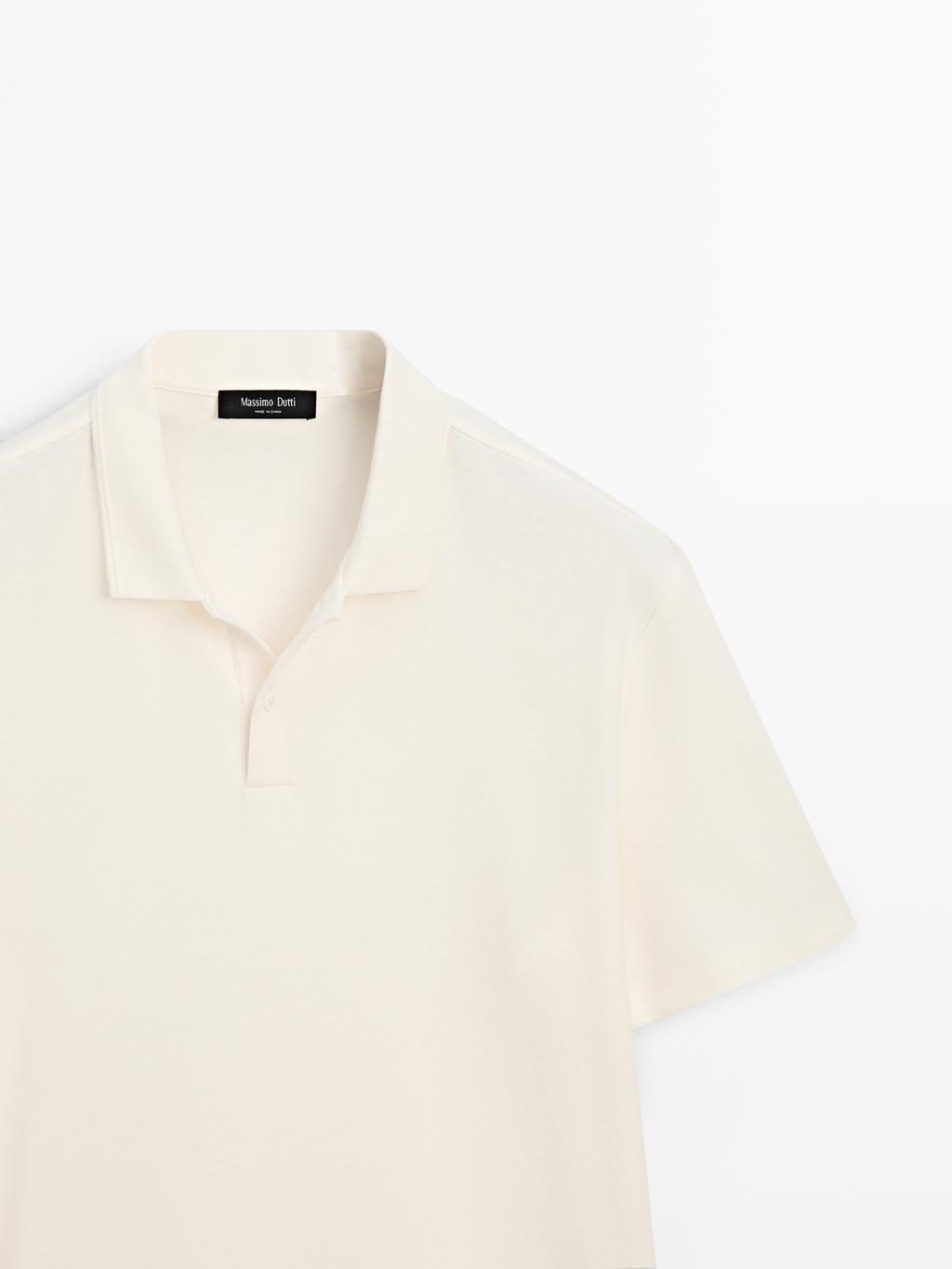 100% cotton textured knit polo shirt