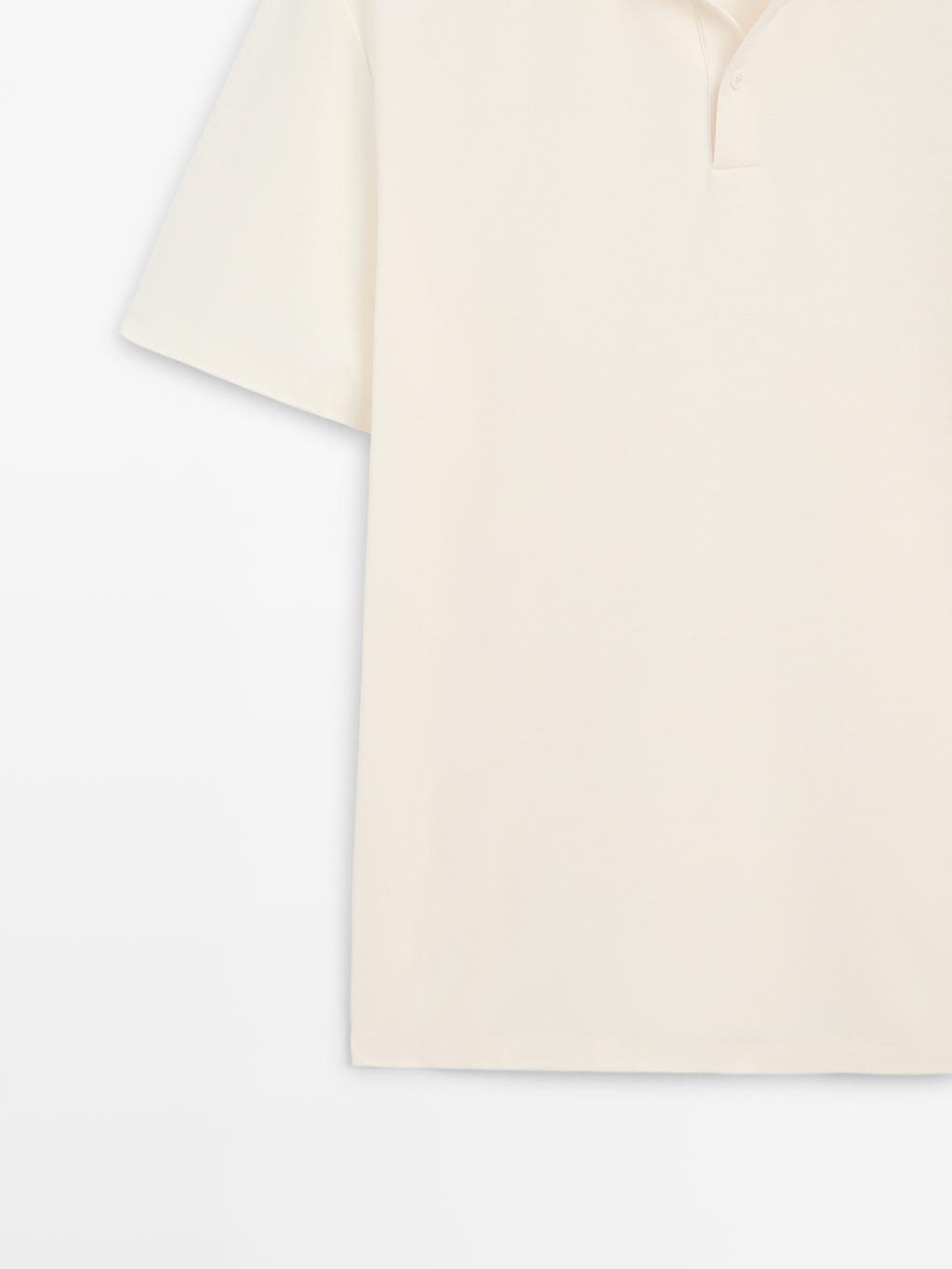 100% cotton textured knit polo shirt