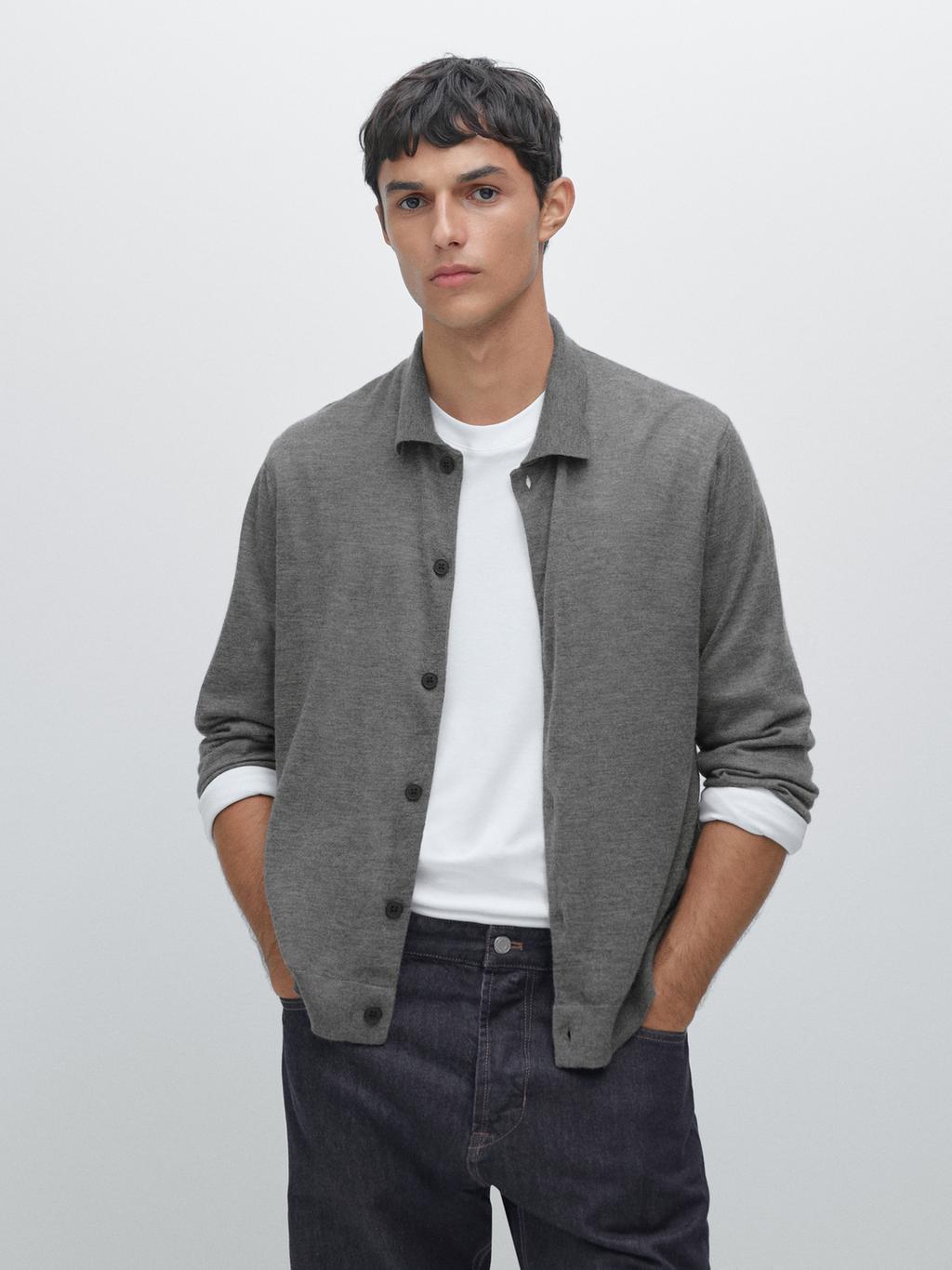 100% cashmere knit cardigan