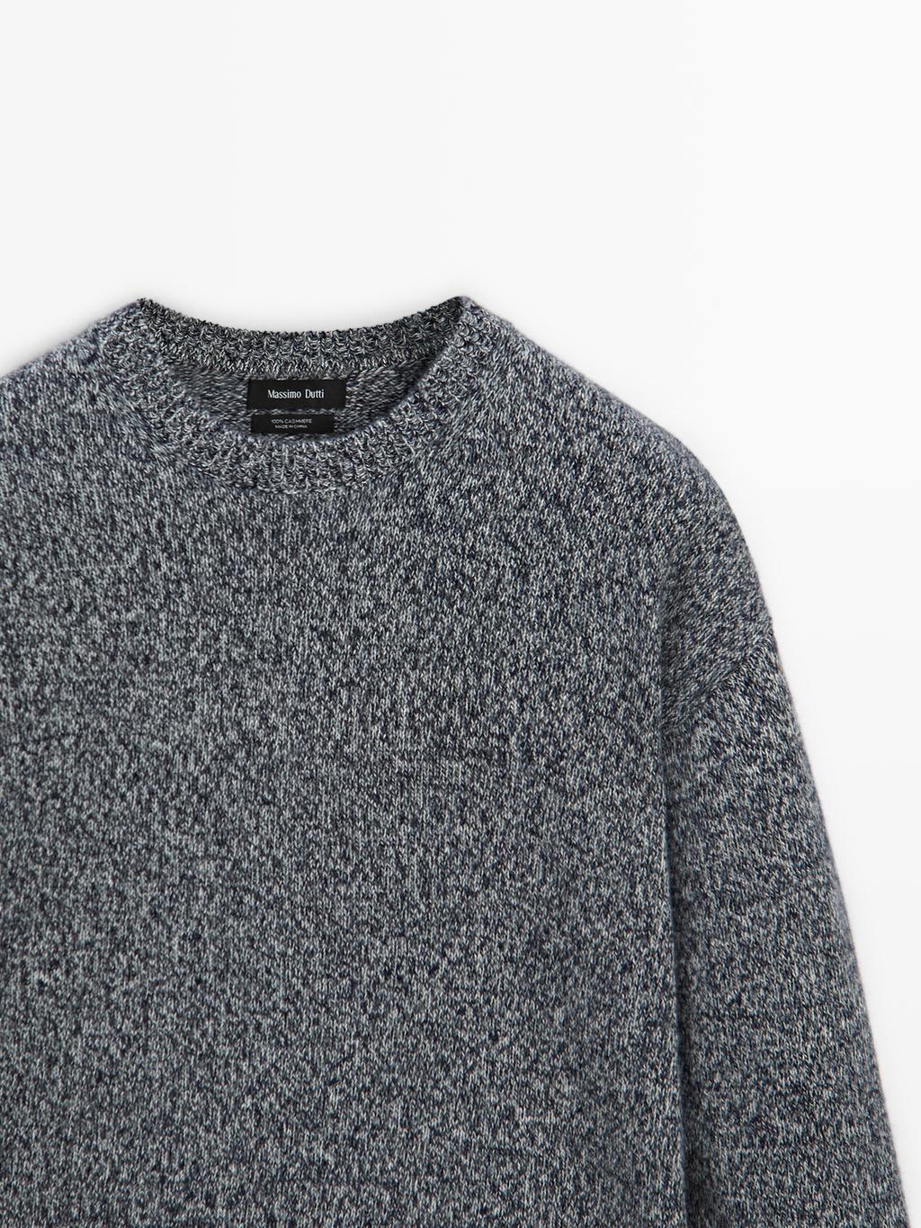 100% cashmere crew neck sweater