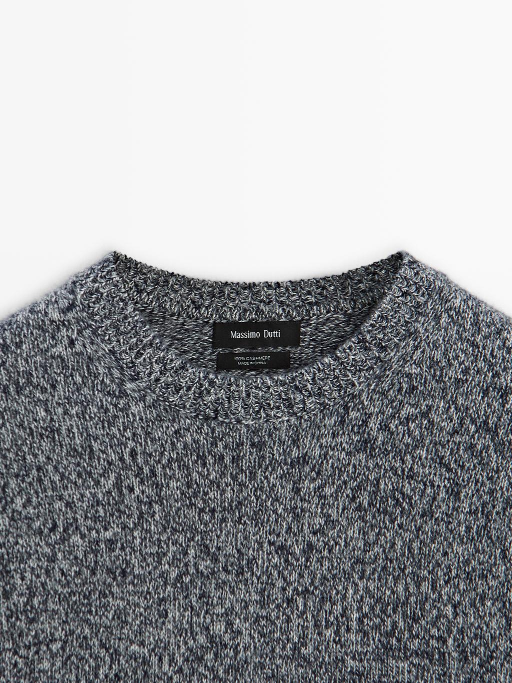 100% cashmere crew neck sweater