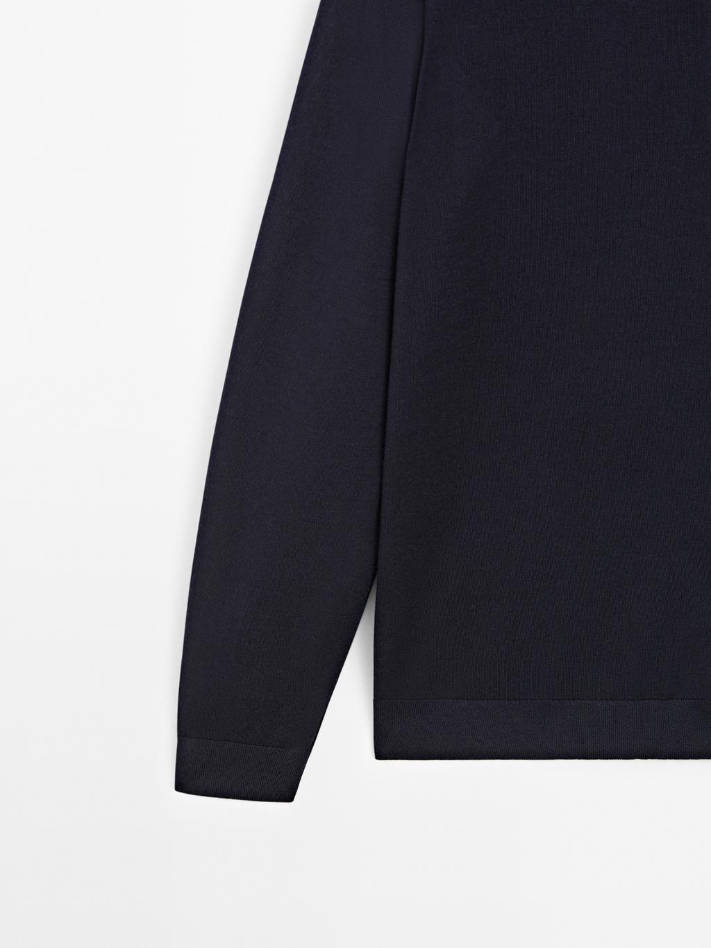 Quarter-zip knit sweater