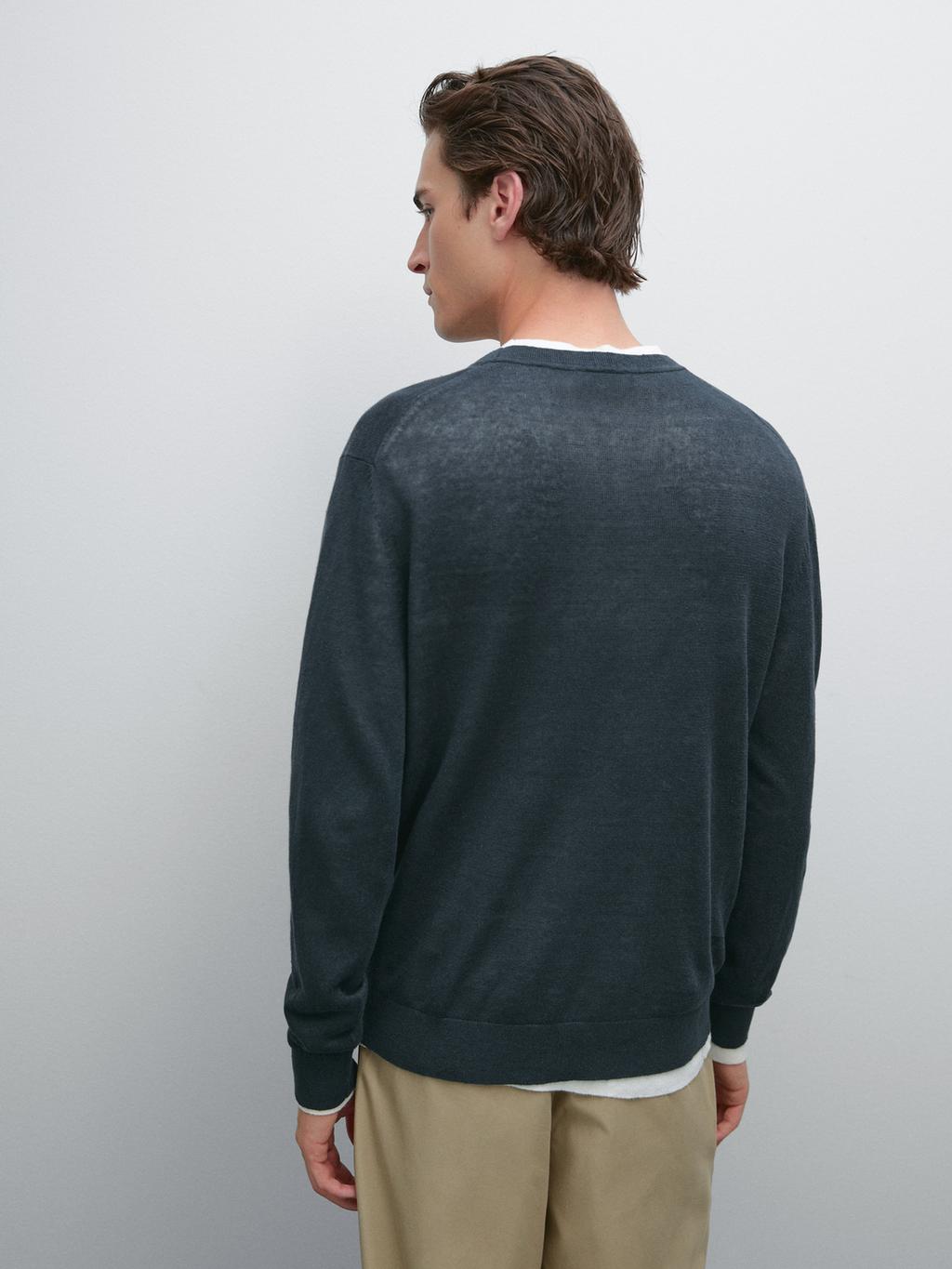 100% linen knit sweater