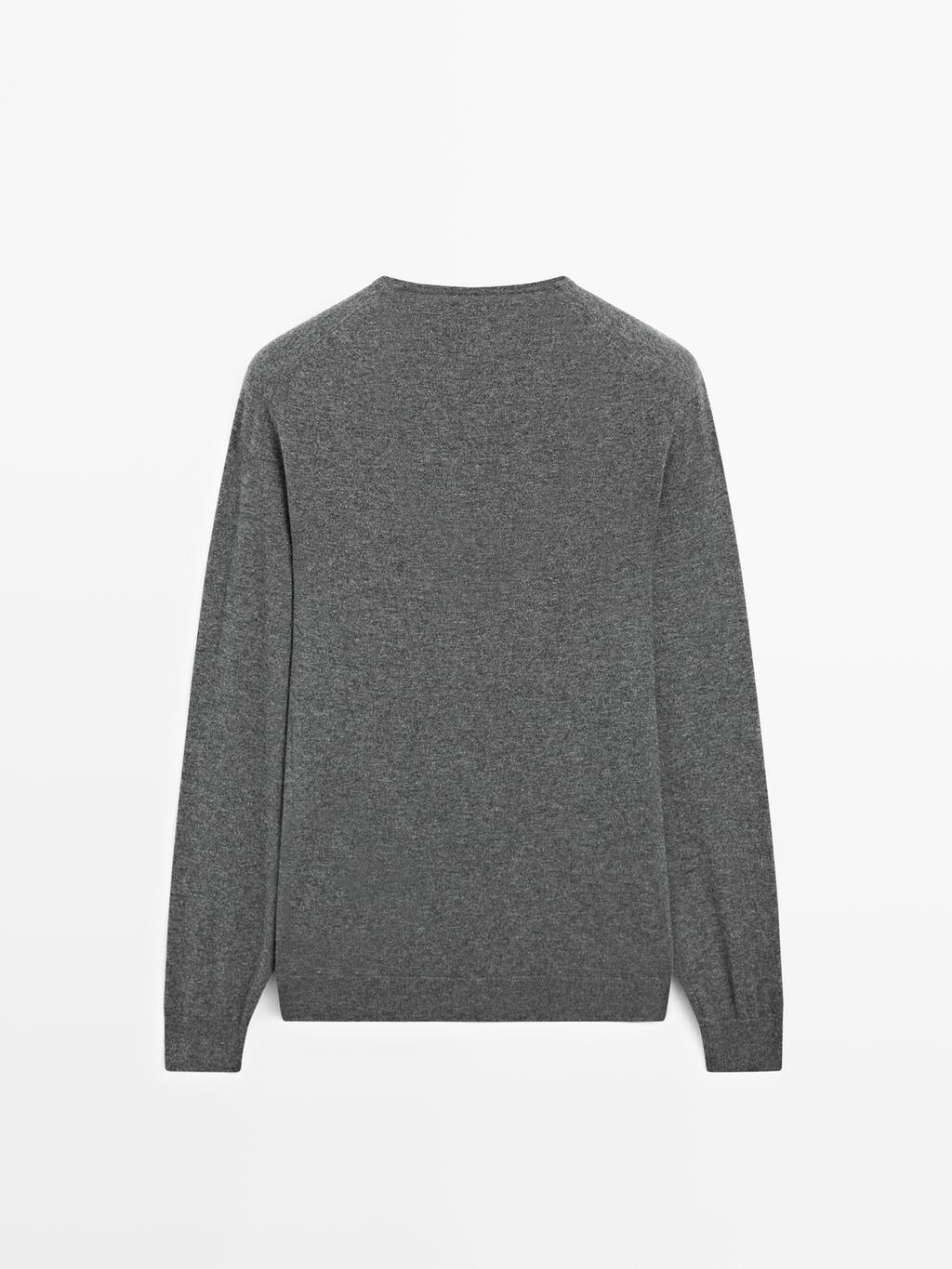 Knit 100% cashmere sweater with crew neck - LIMITED