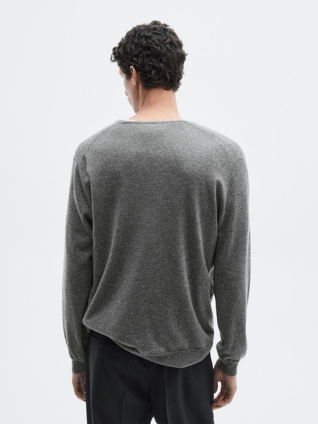 Knit 100% cashmere sweater with crew neck - LIMITED