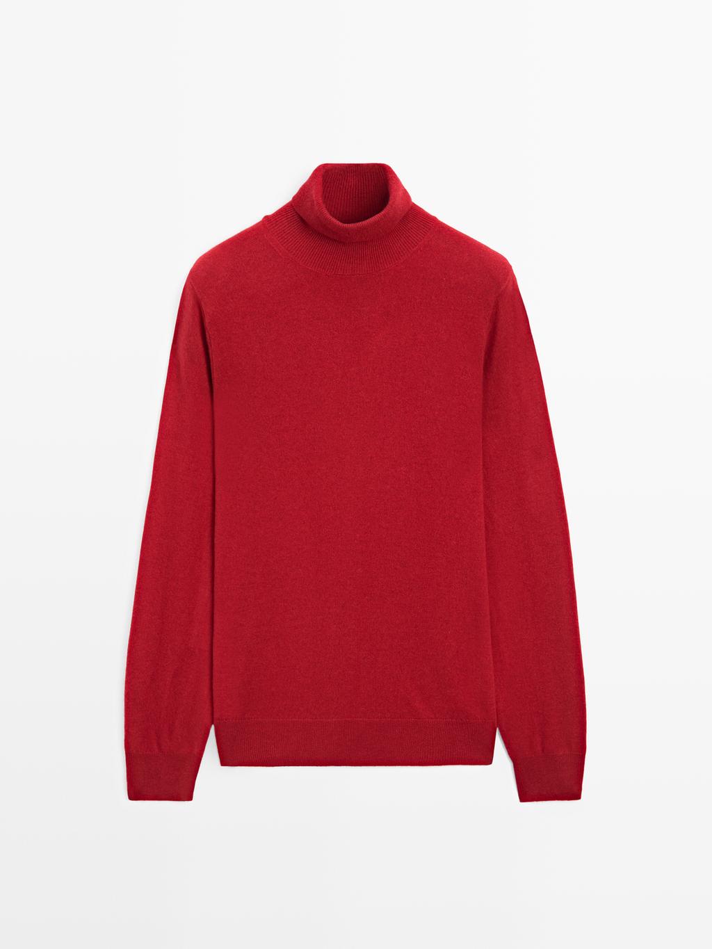 Knit wool and cashmere sweater with high neck - LIMITED