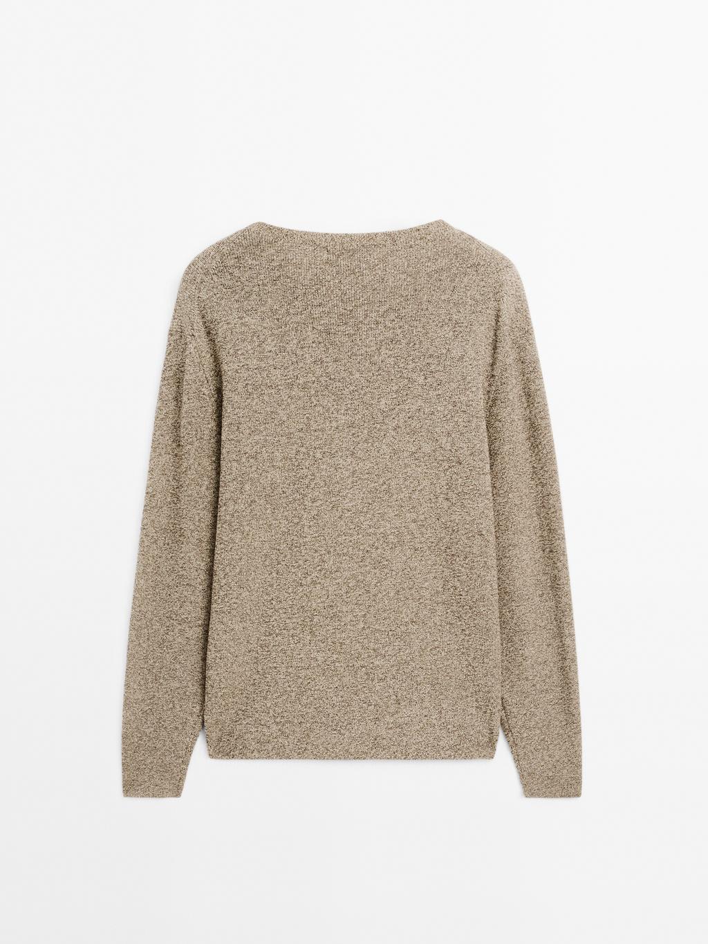 100% cotton mouline knit sweater