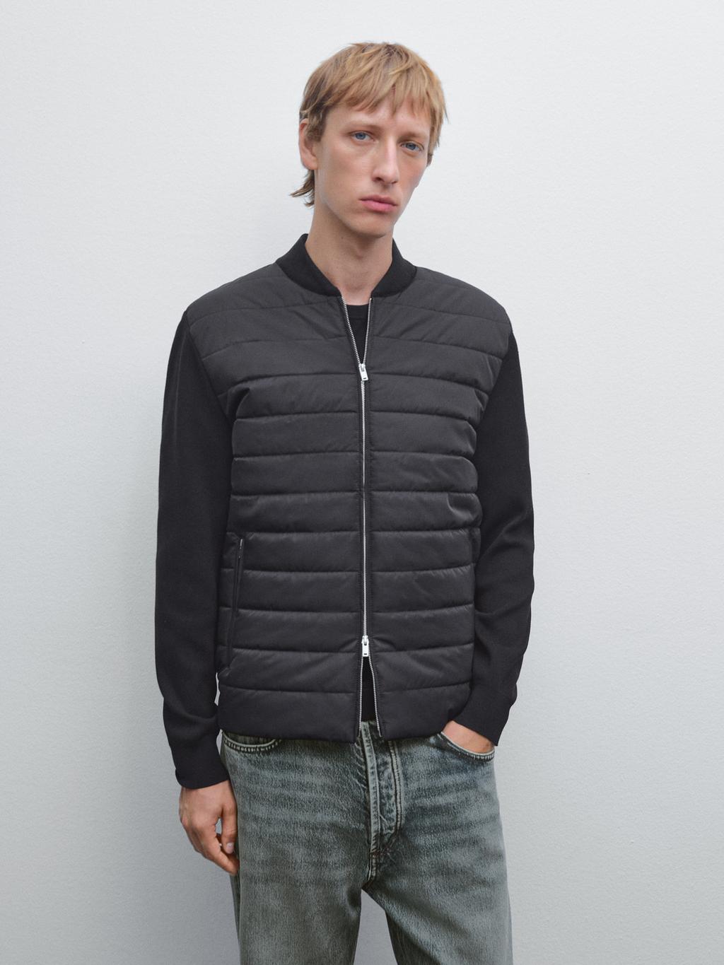 Quilted bomber jacket