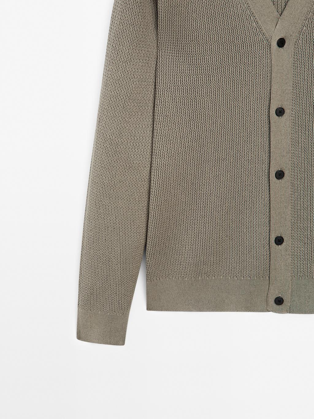 100% cotton knit cardigan