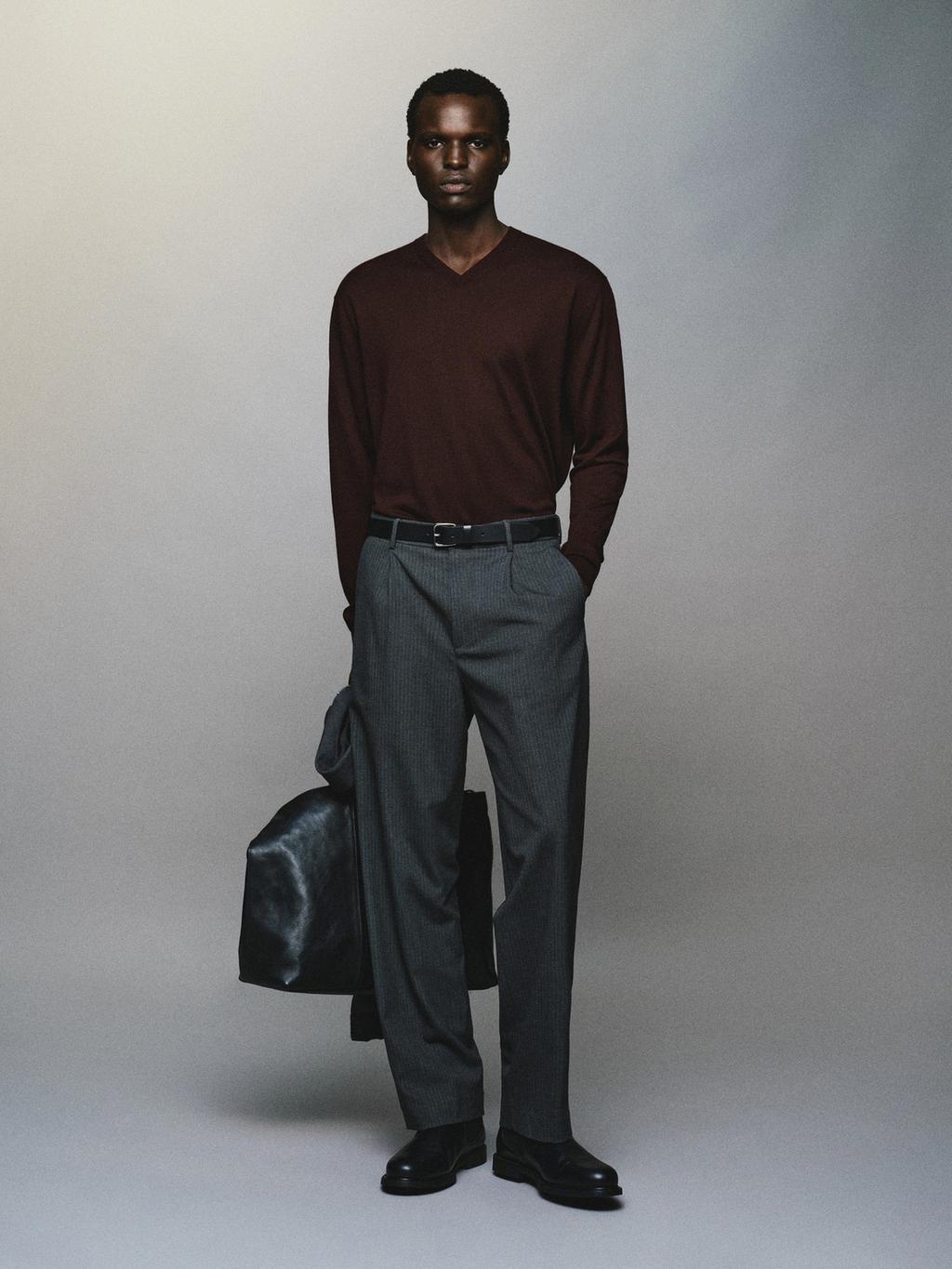 Knit wool blend sweater