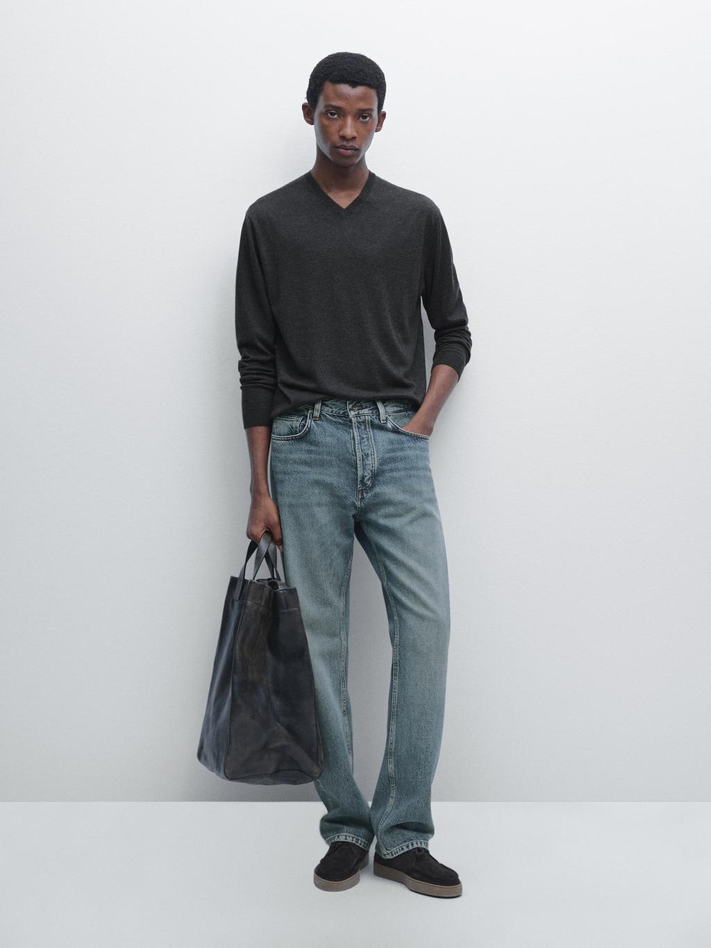 Knit wool blend sweater