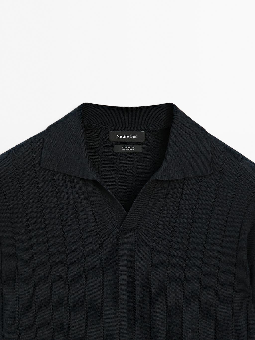 Long sleeve polo sweater