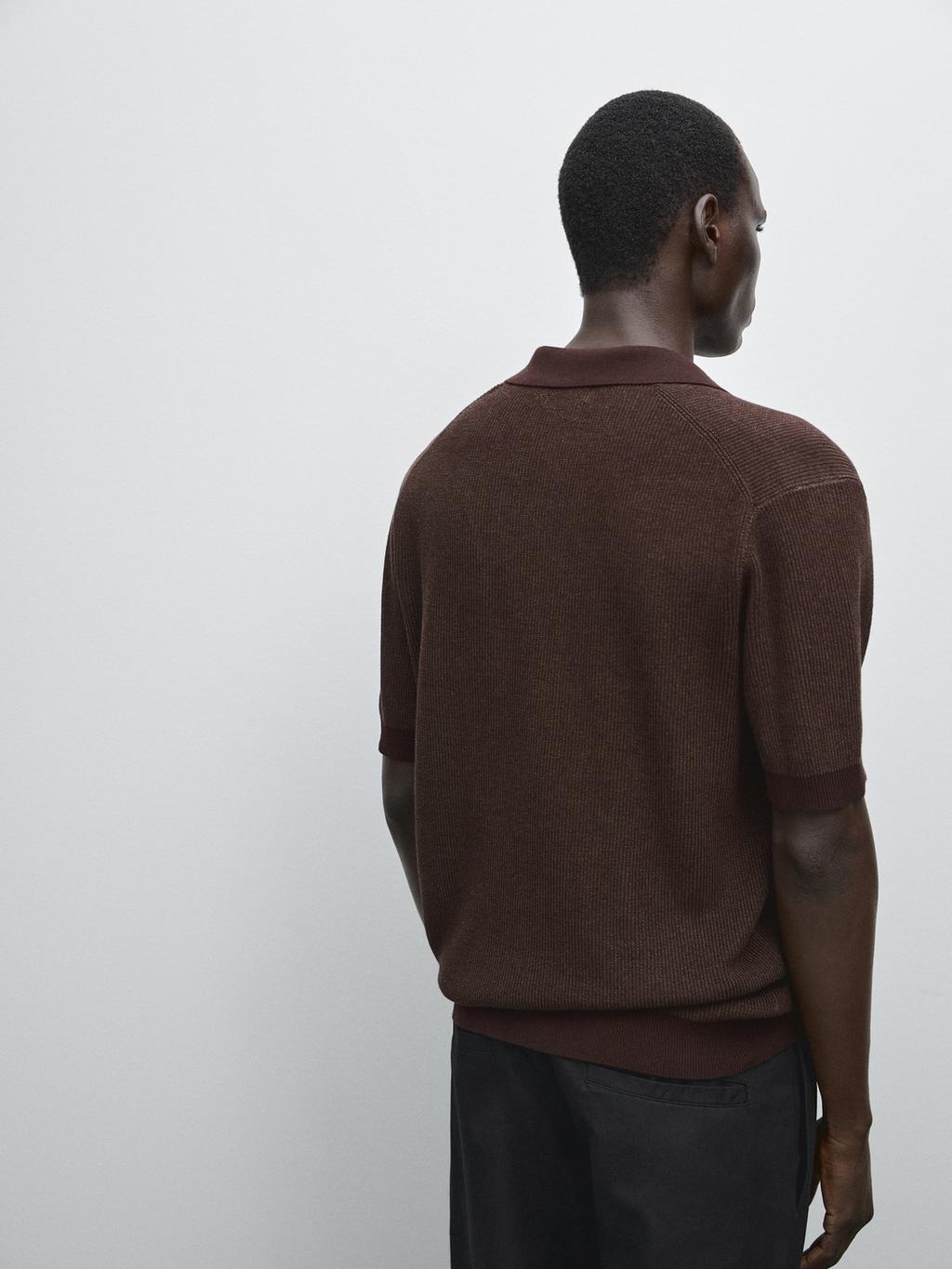 100% cotton knit polo shirt