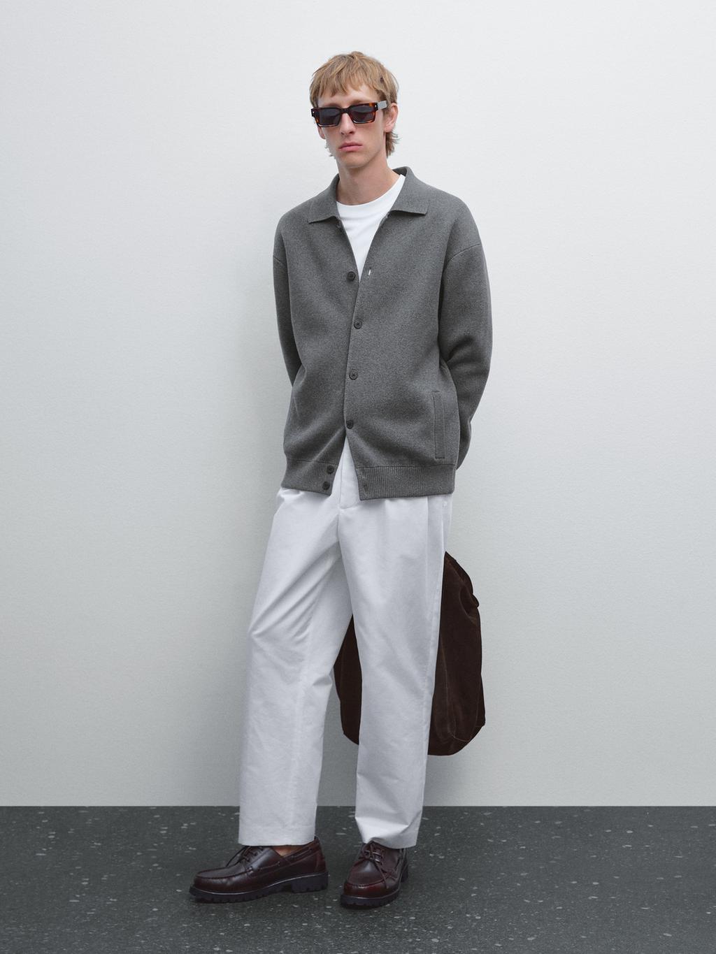 100% cotton knit cardigan