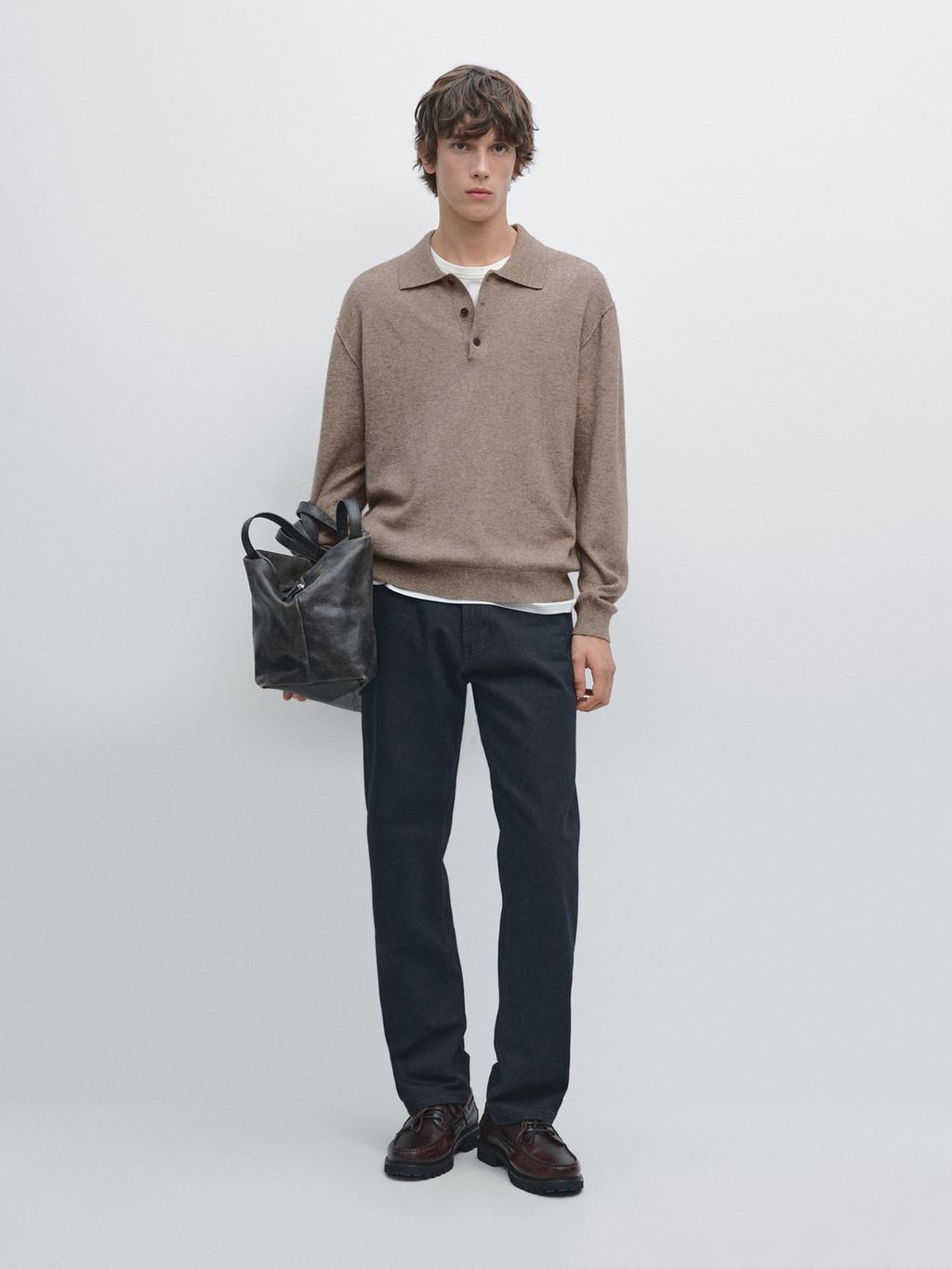 Yak wool blend knit sweater