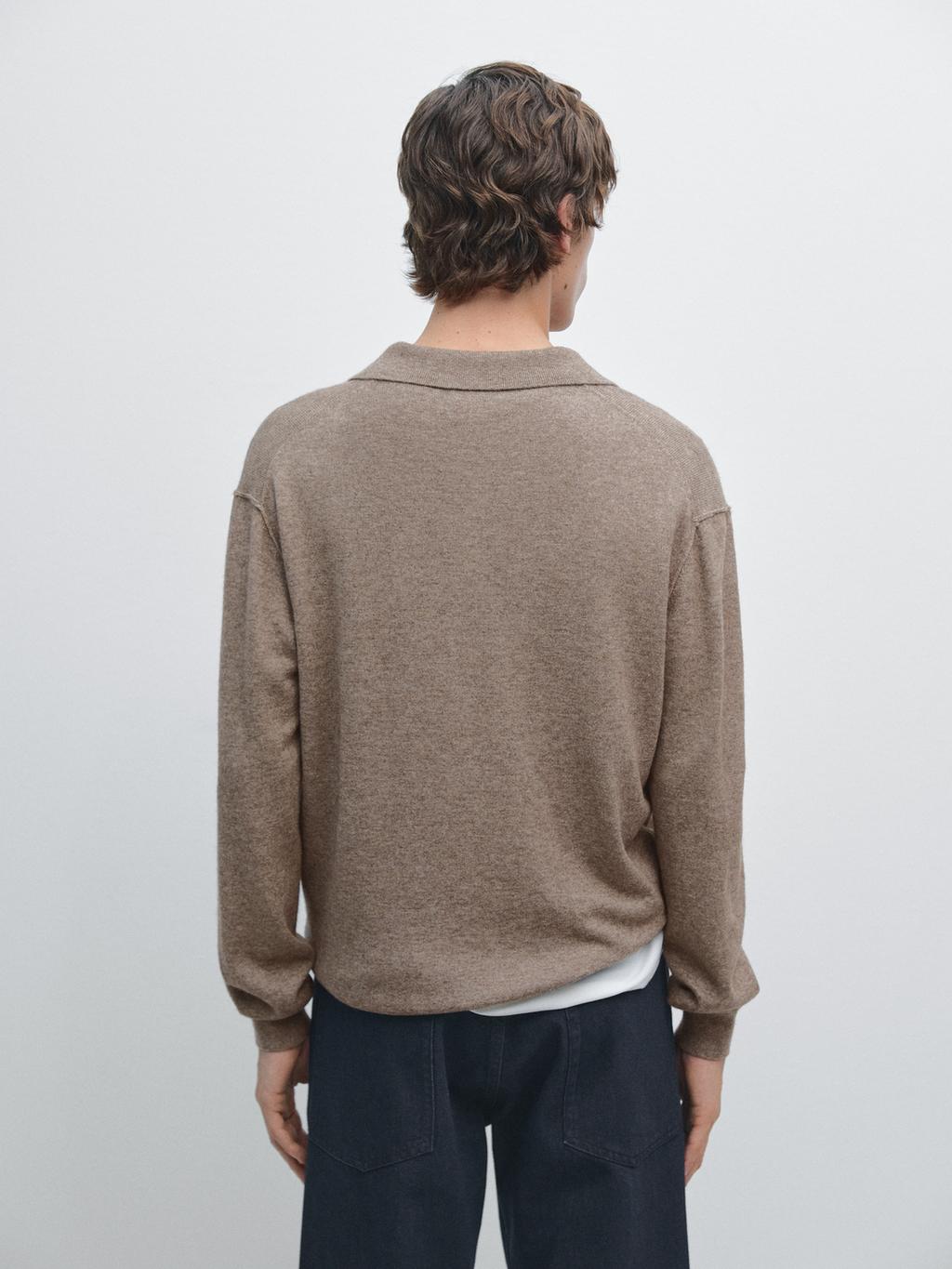 Yak wool blend knit sweater