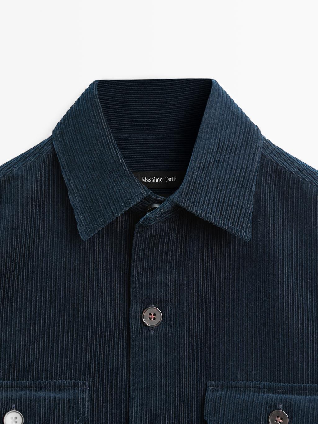 Corduroy overshirt with pockets