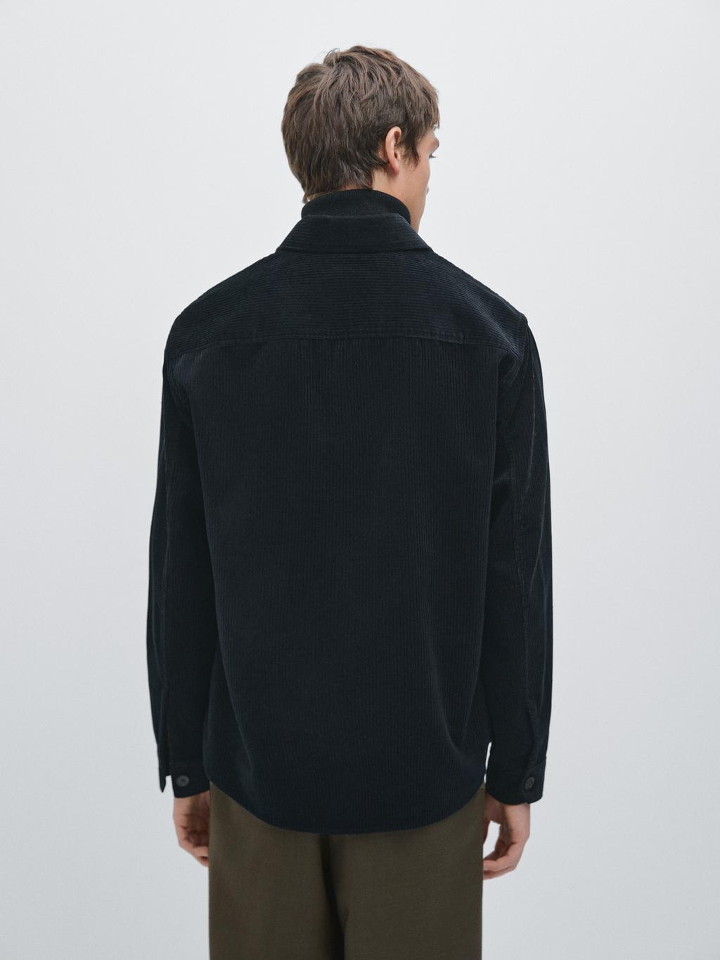 Corduroy overshirt with pockets