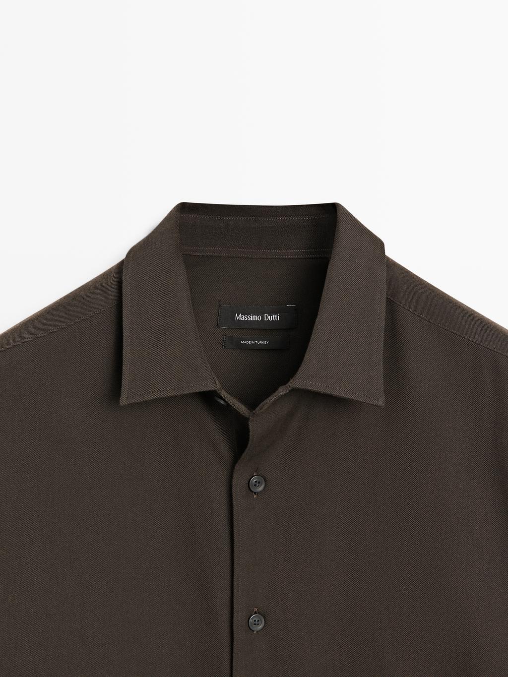 Regular fit twill shirt