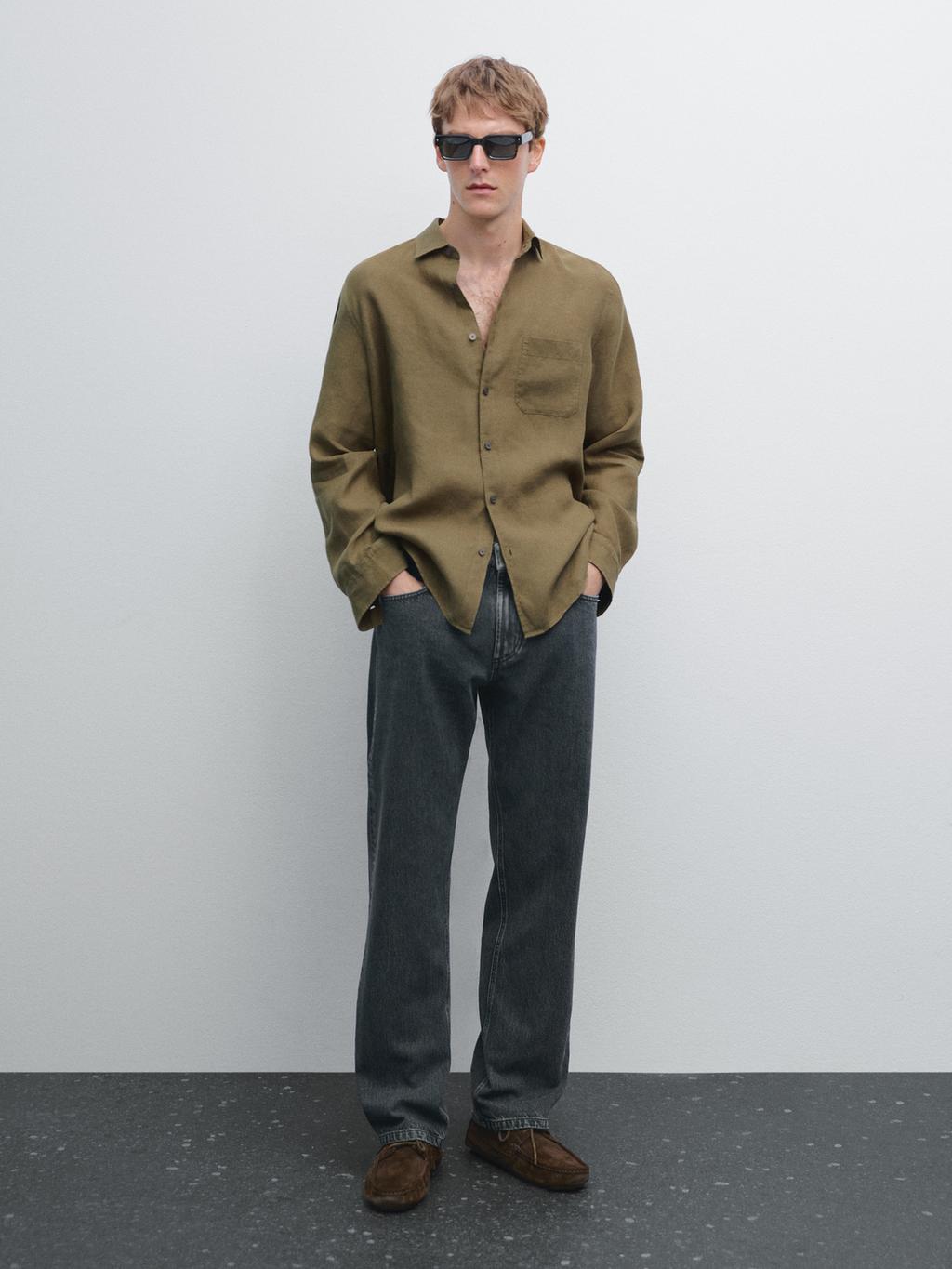 Regular fit shirt with pocket detail