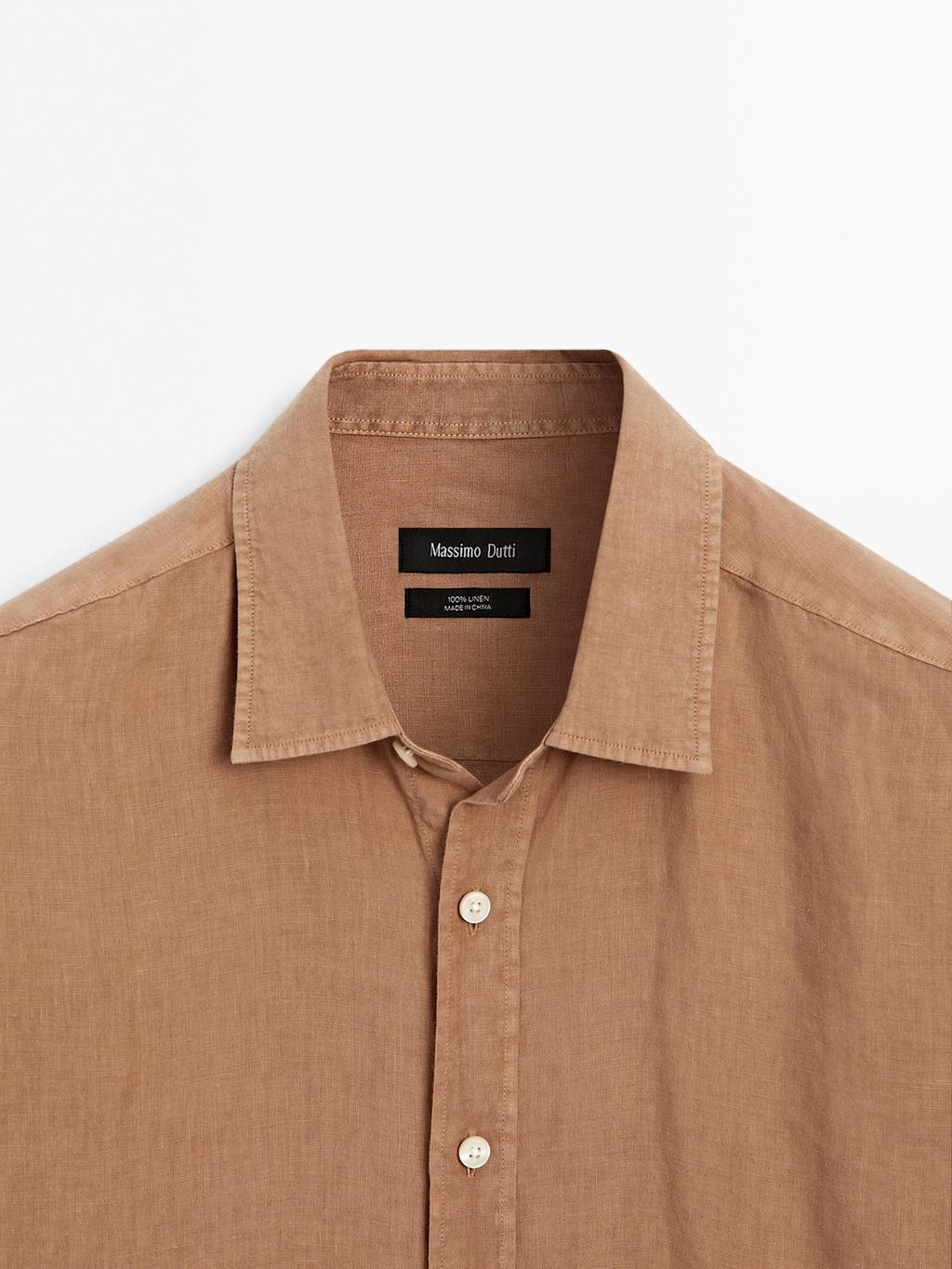 Regular fit shirt with maltinto finish