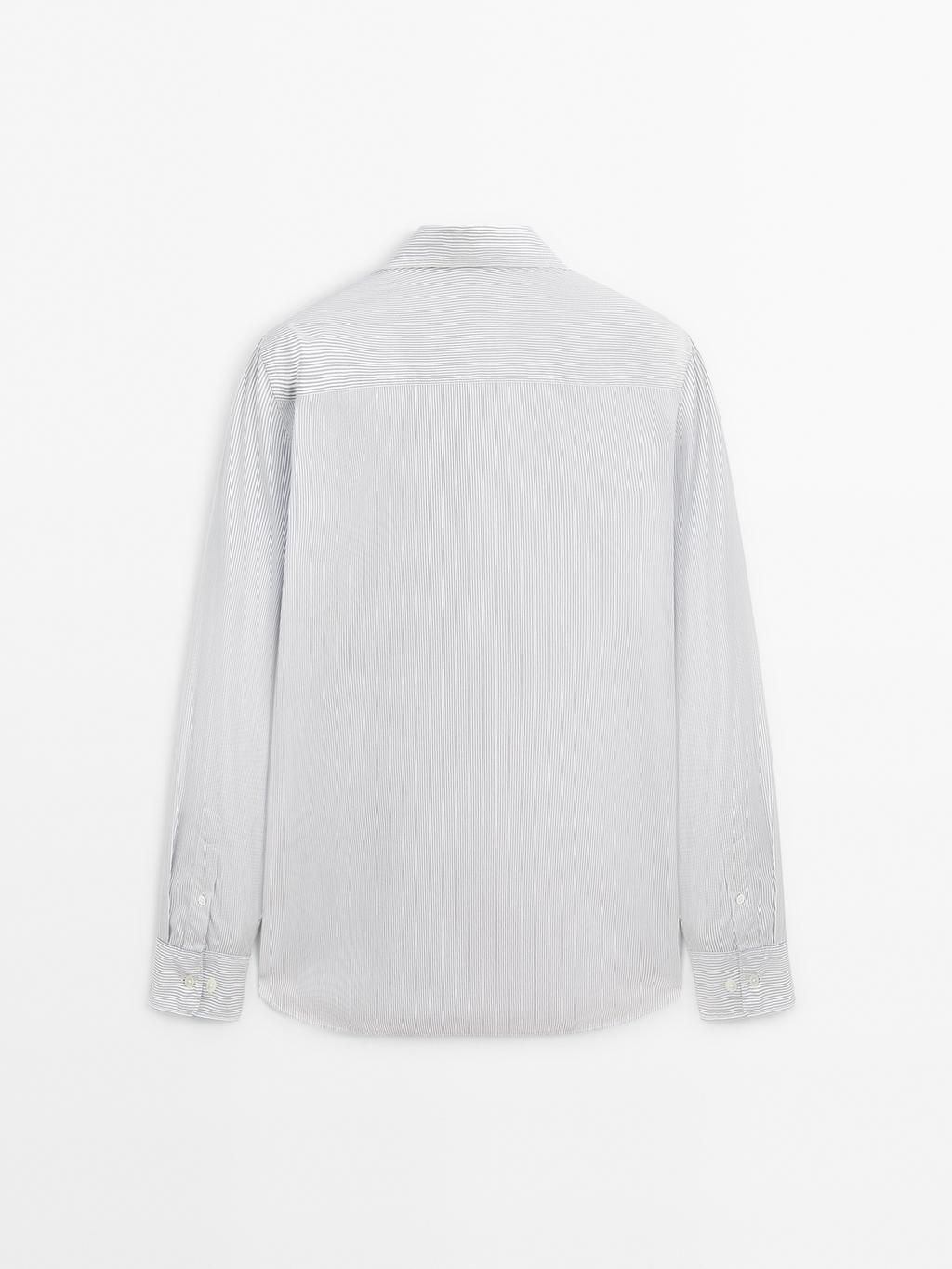 Regular fit micro-striped shirt