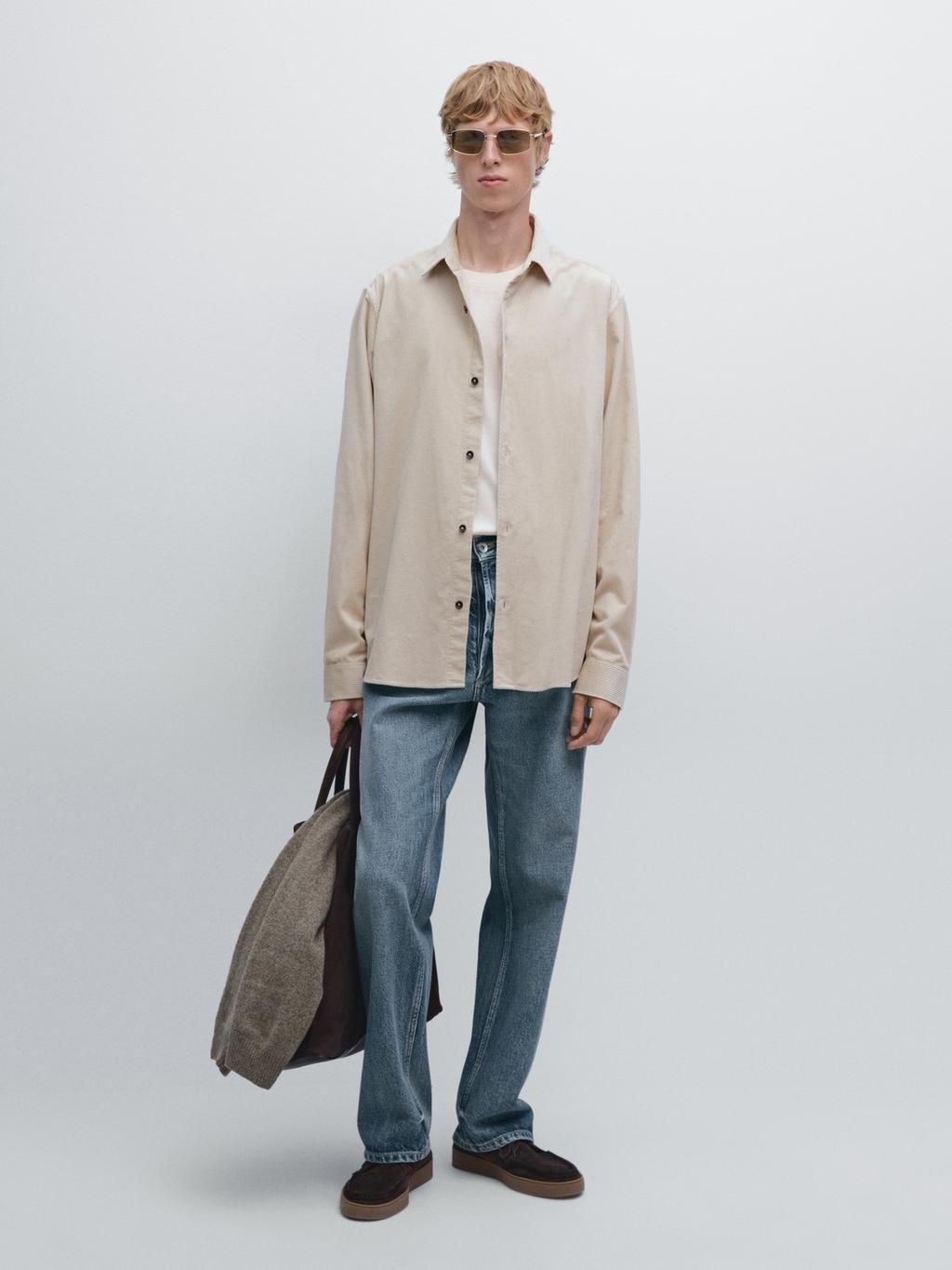 Regular fit corduroy overshirt