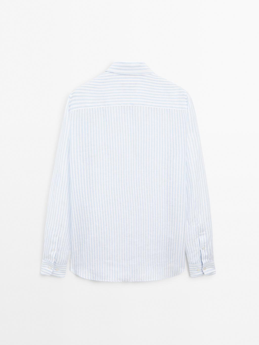 Slim fit 100% linen shirt