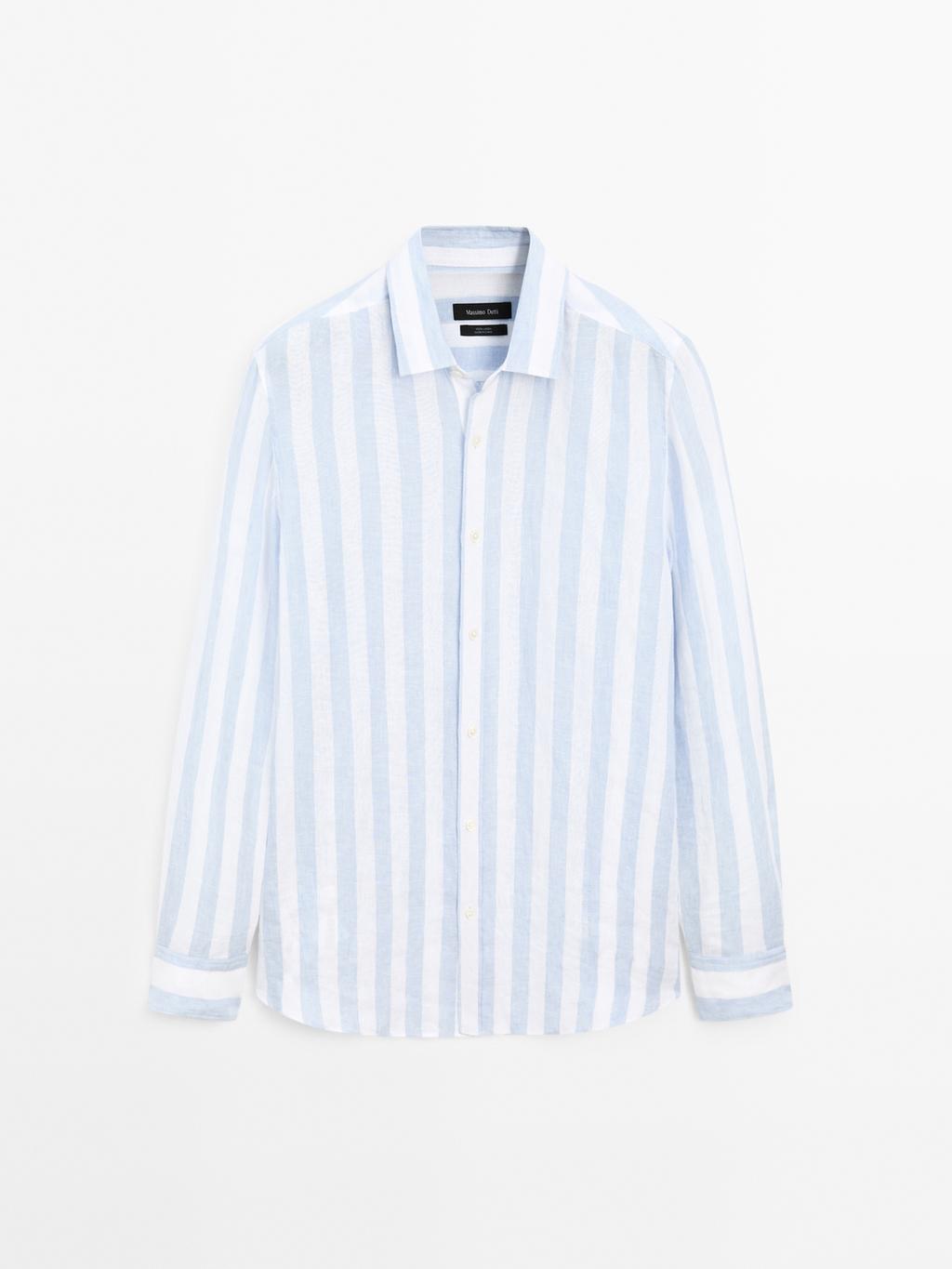 Regular fit wide stripe shirt