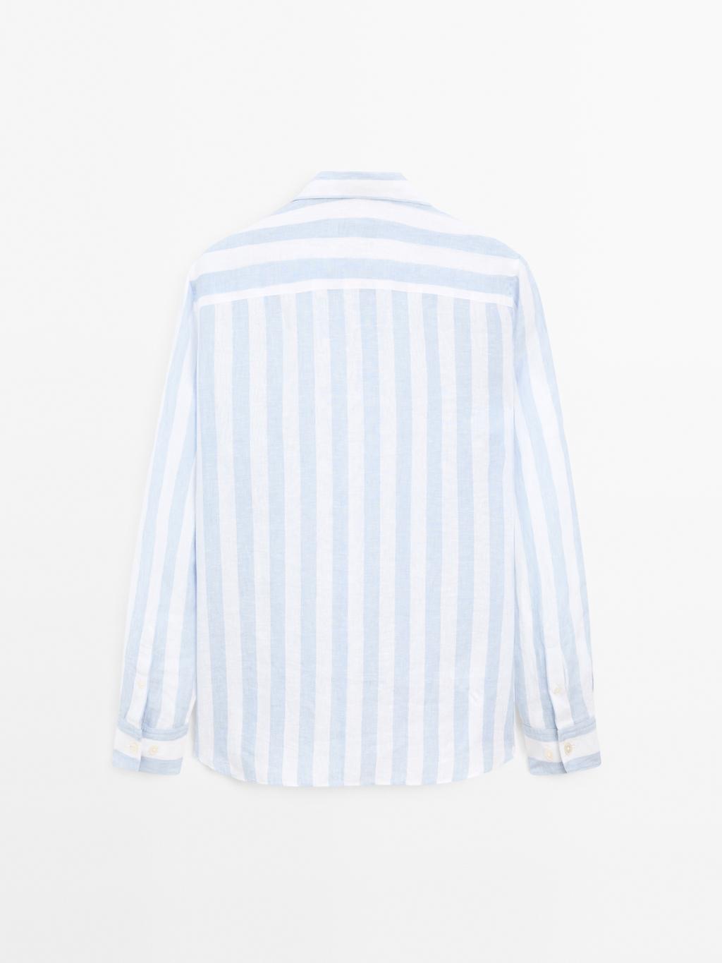 Regular fit wide stripe shirt