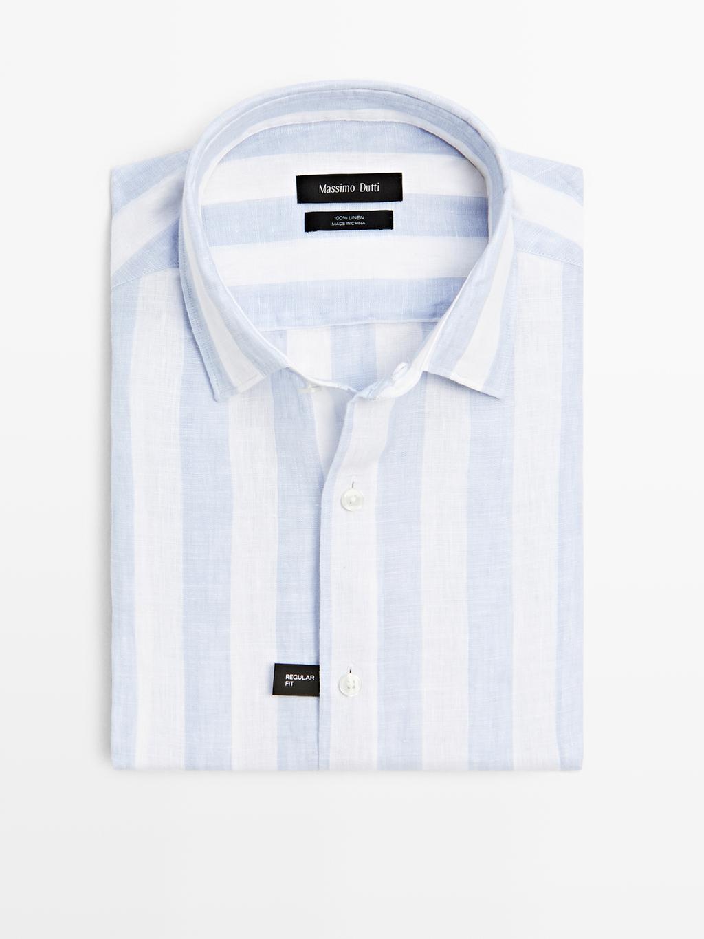 Regular fit wide stripe shirt