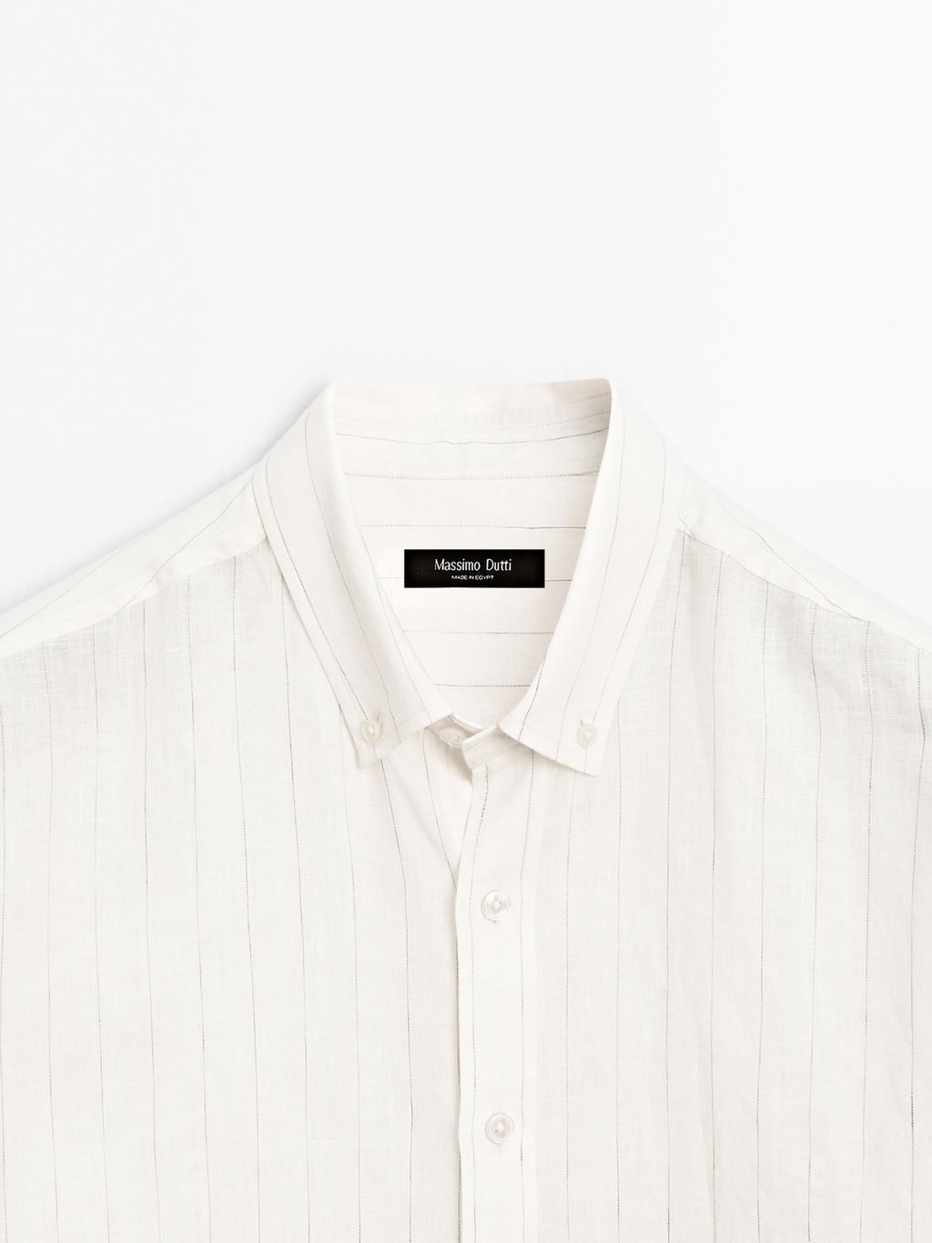 Regular fit pinstripe shirt