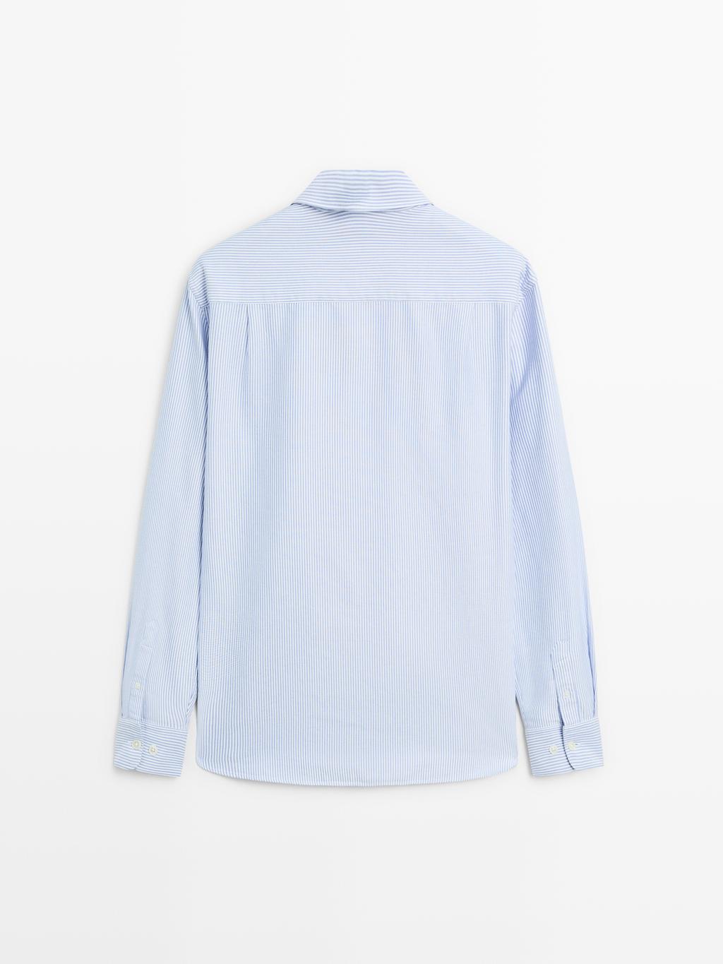 Regular fit striped Oxford shirt