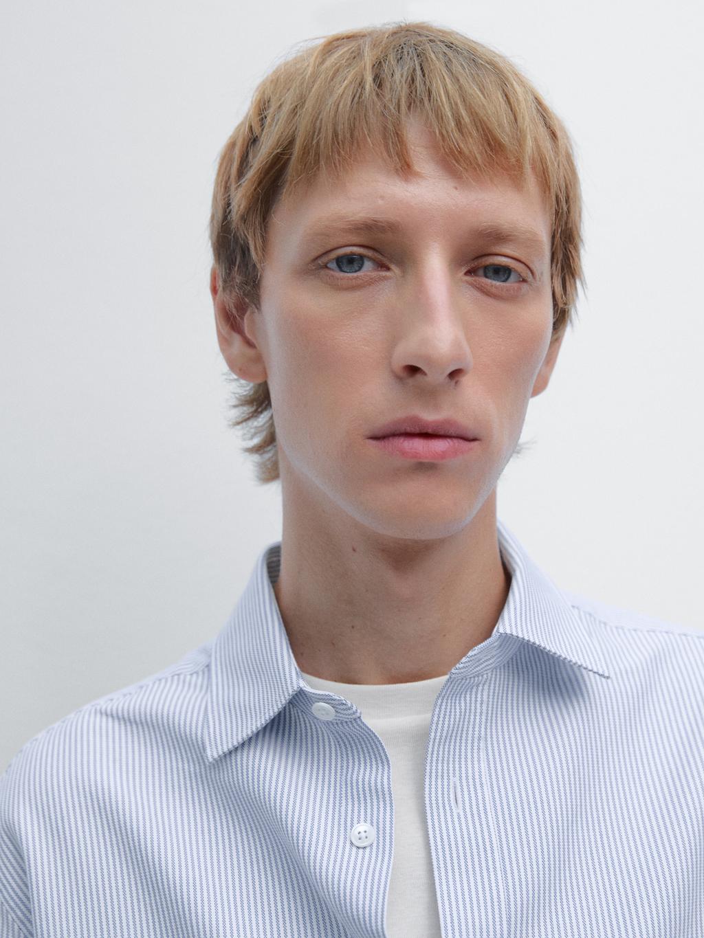 Regular fit striped Oxford shirt