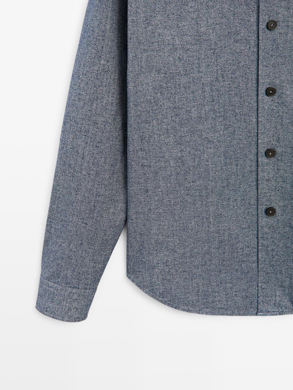 Melange overshirt with pocket