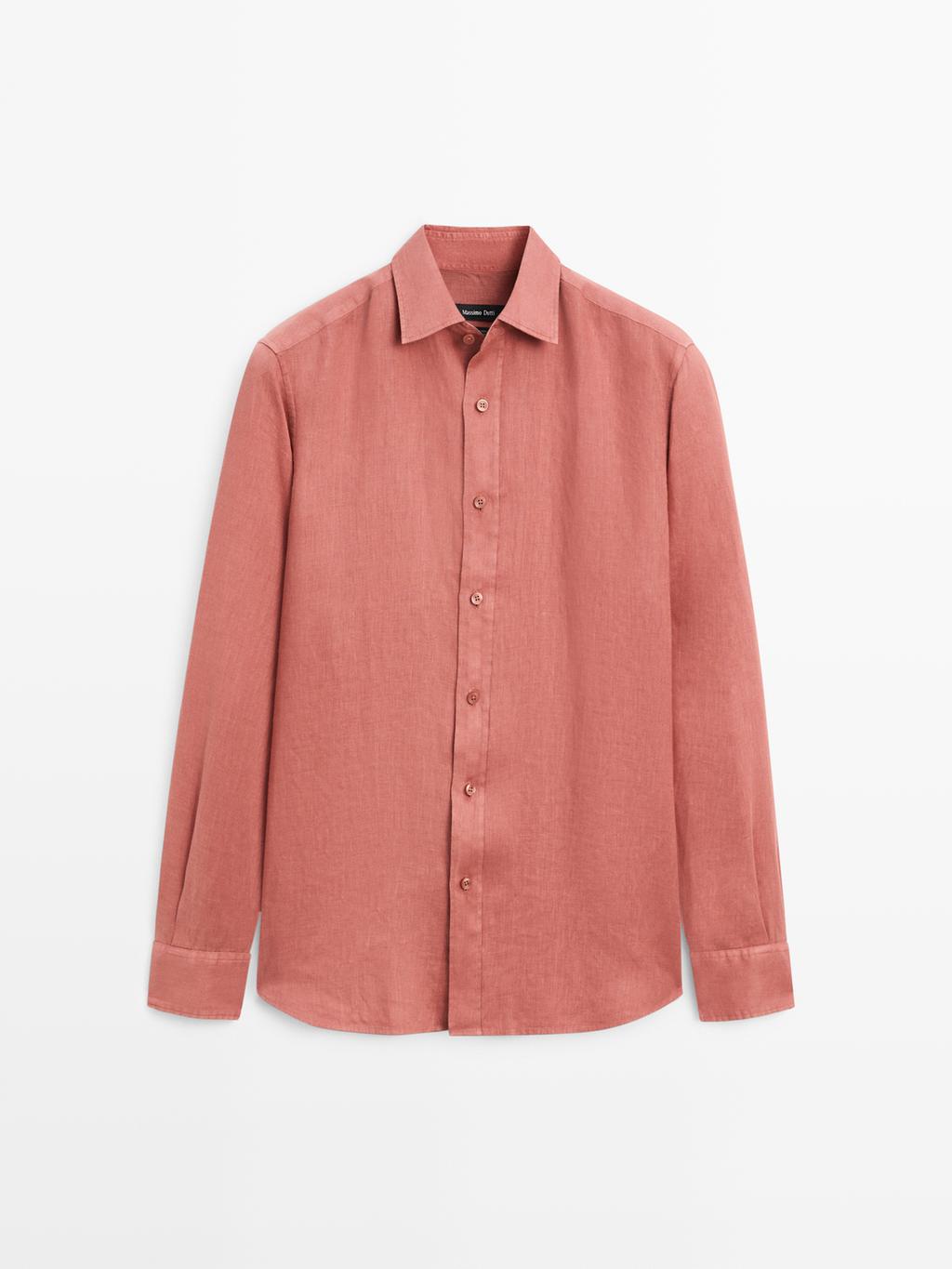 100% linen slim fit shirt